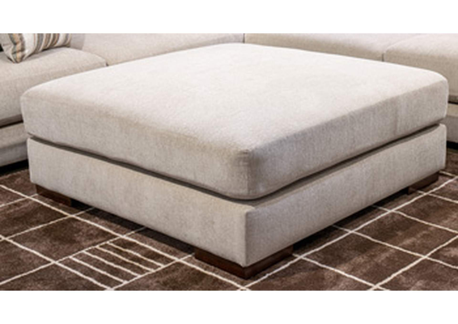 Linenhause Oversized Accent Ottoman image 1
