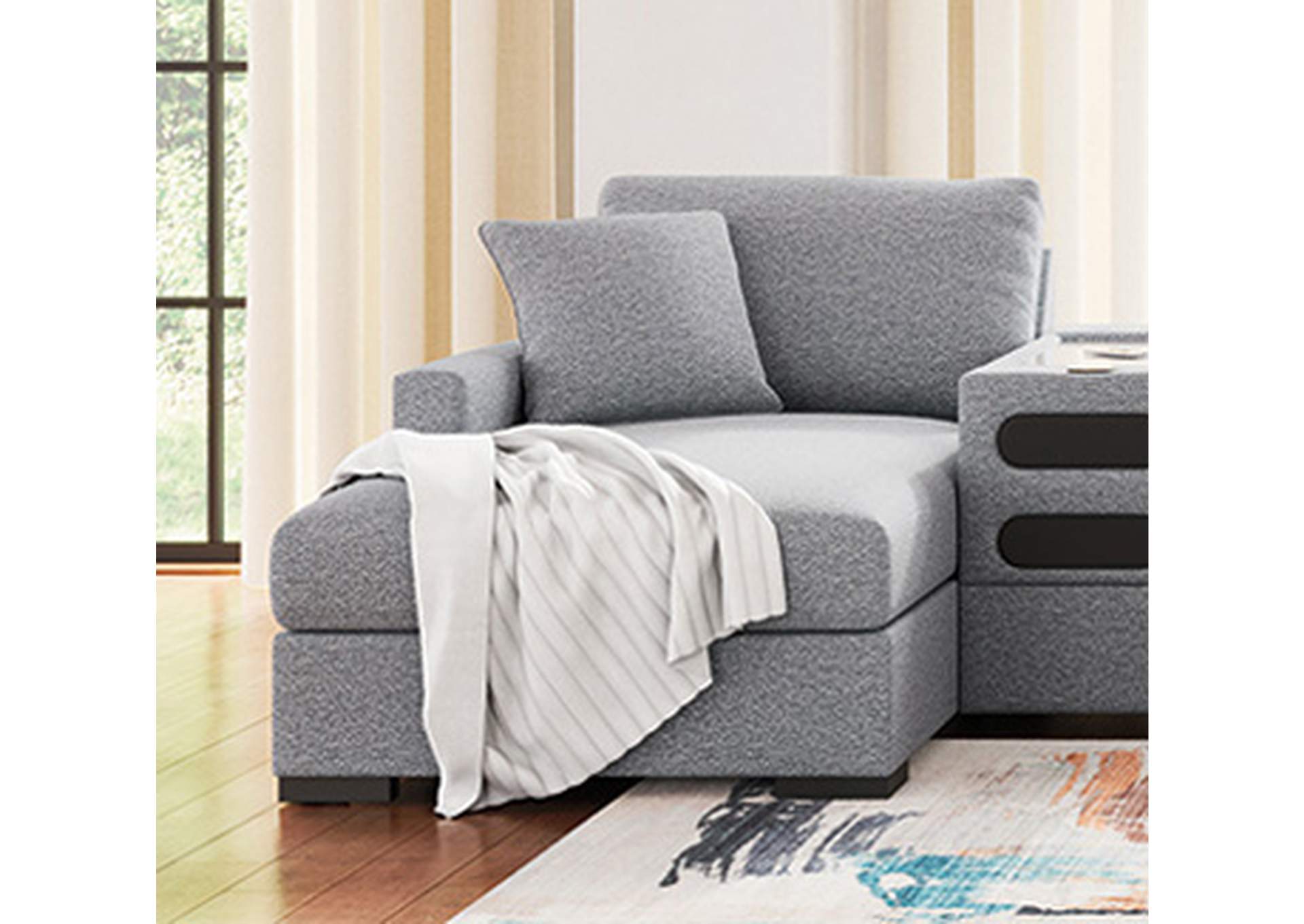 Omaha by Ashley 7-Piece Sectional with Audio Console and Storage Chaise image 1