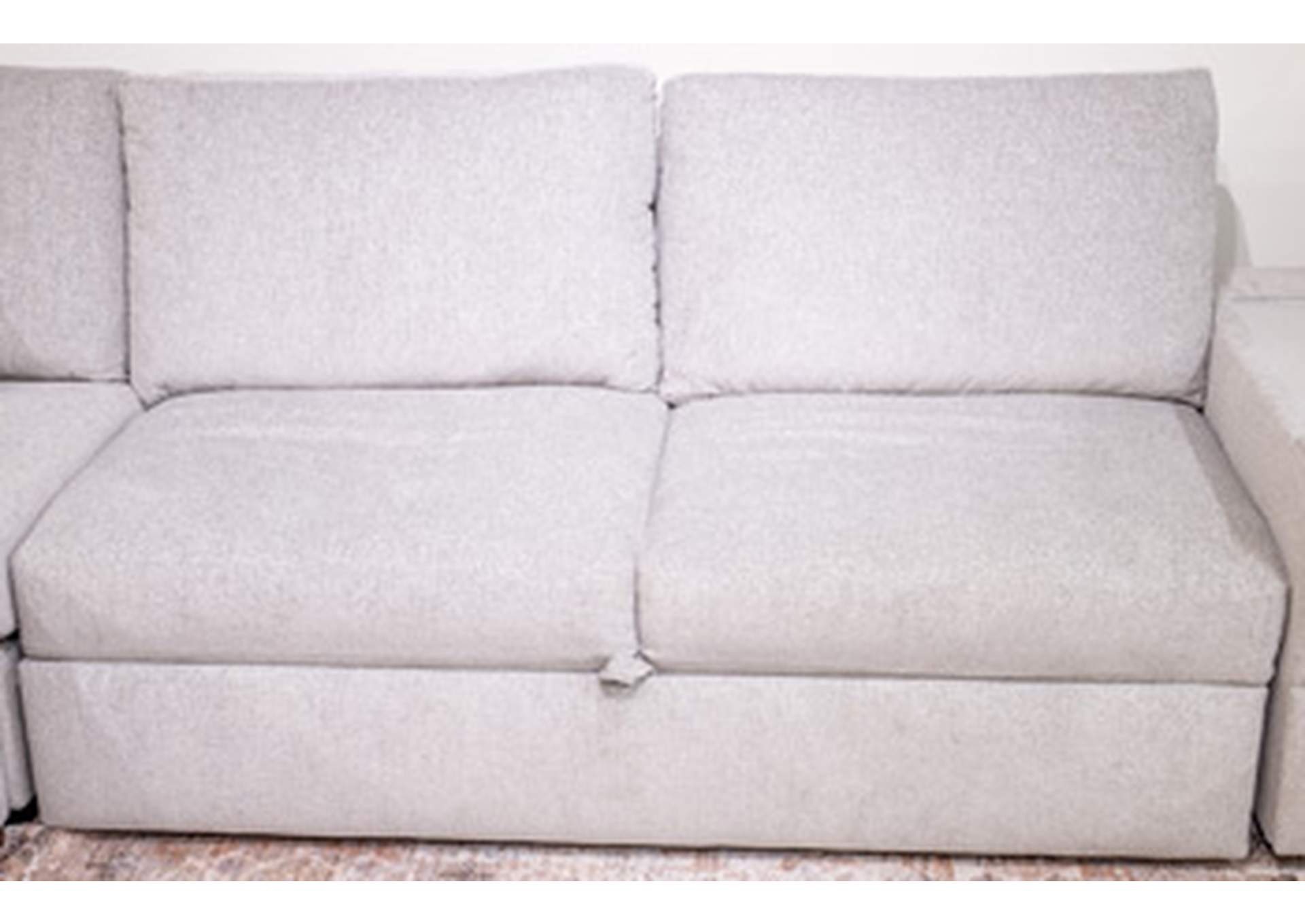 ModMax Luxe 5-Piece Sectional with Storage Chaise and Pop Up Sleeper image 4