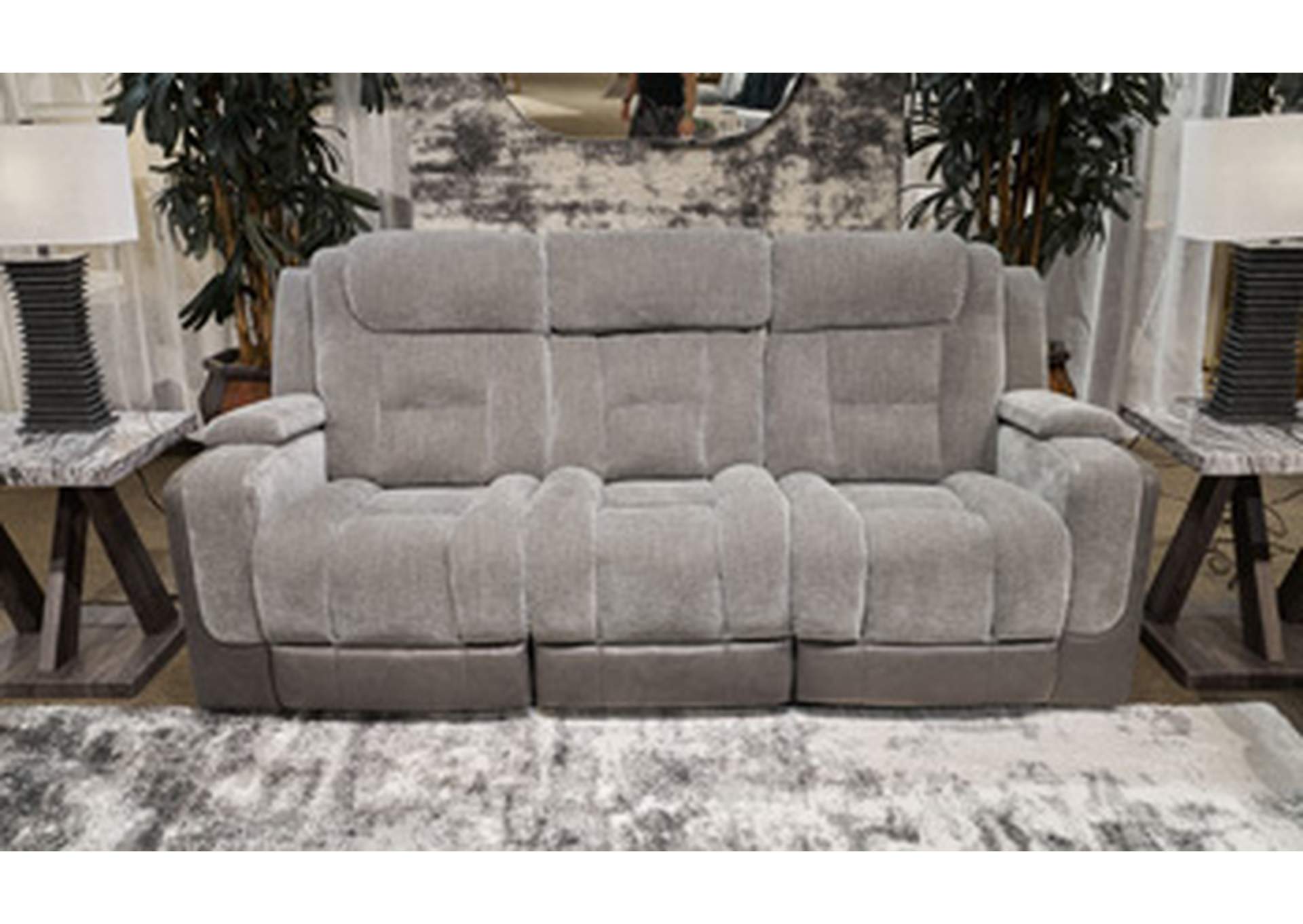Mixed Motion Power Reclining Sofa image 1
