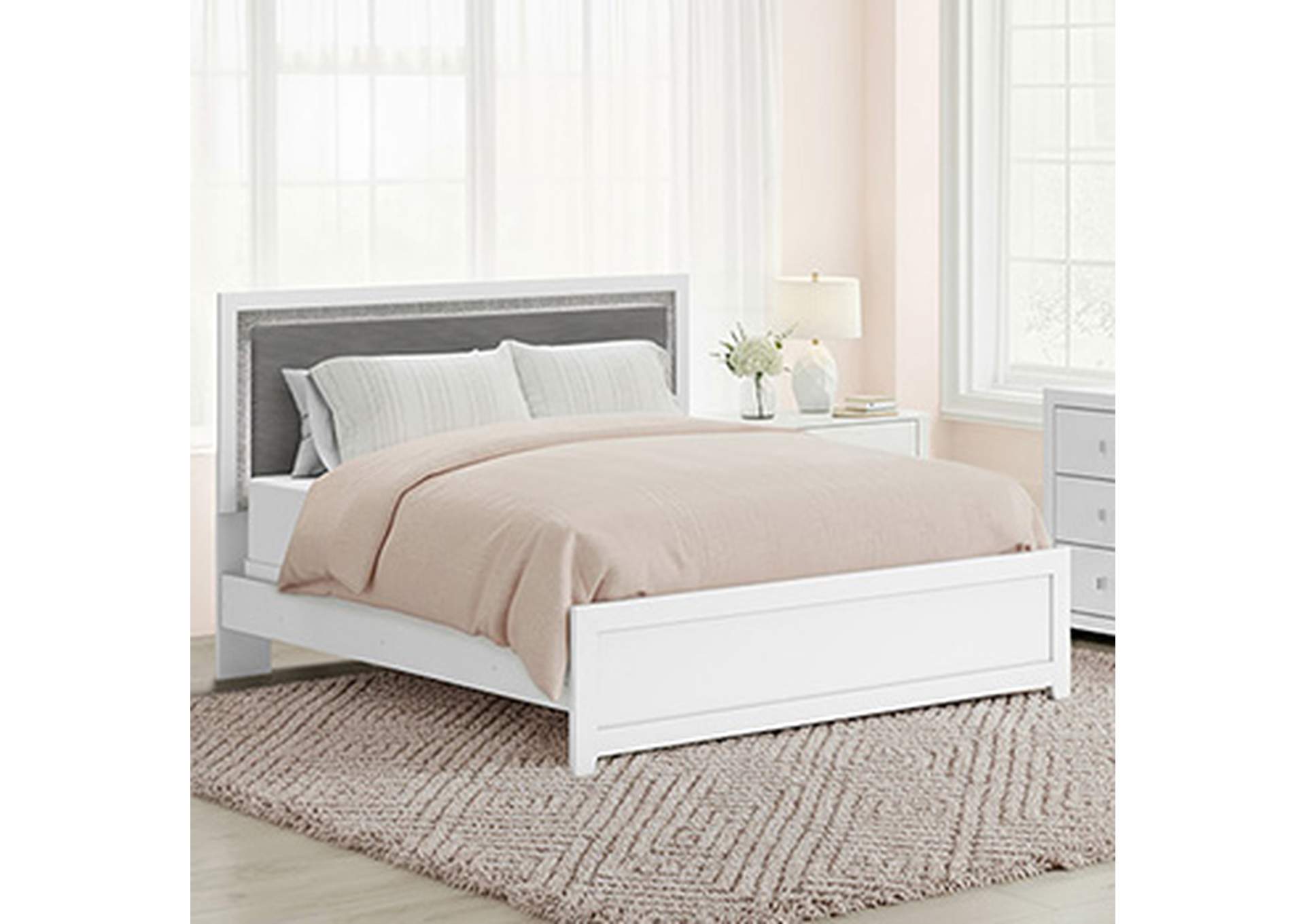 Maeling Twin Upholstered Panel Bed image 1