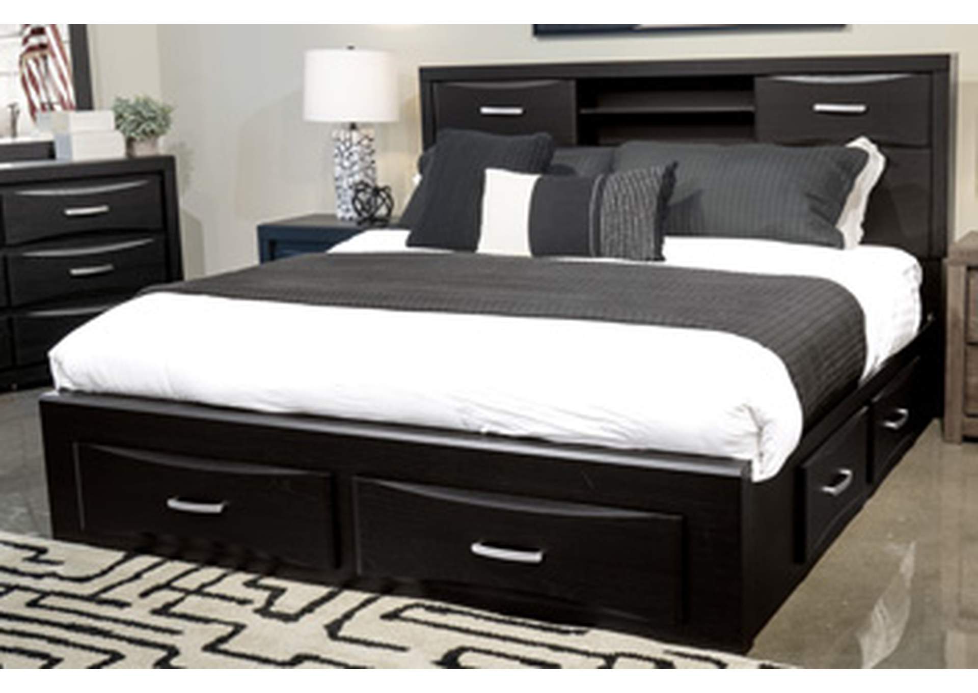 Stabotta Queen Bookcase Bed with Storage image 2
