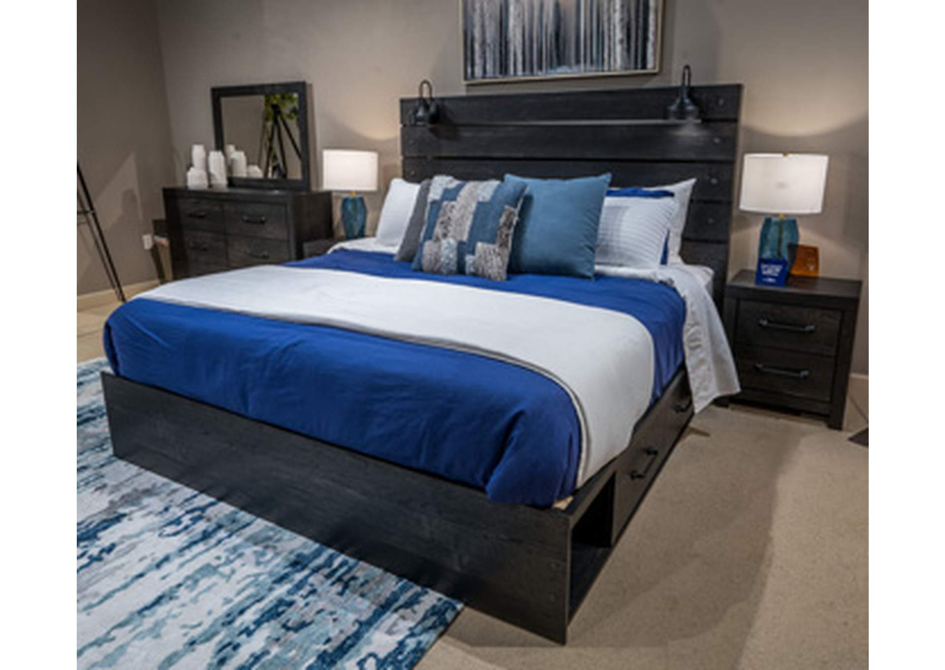 Hollivern Queen Panel Bed with Storage image 2