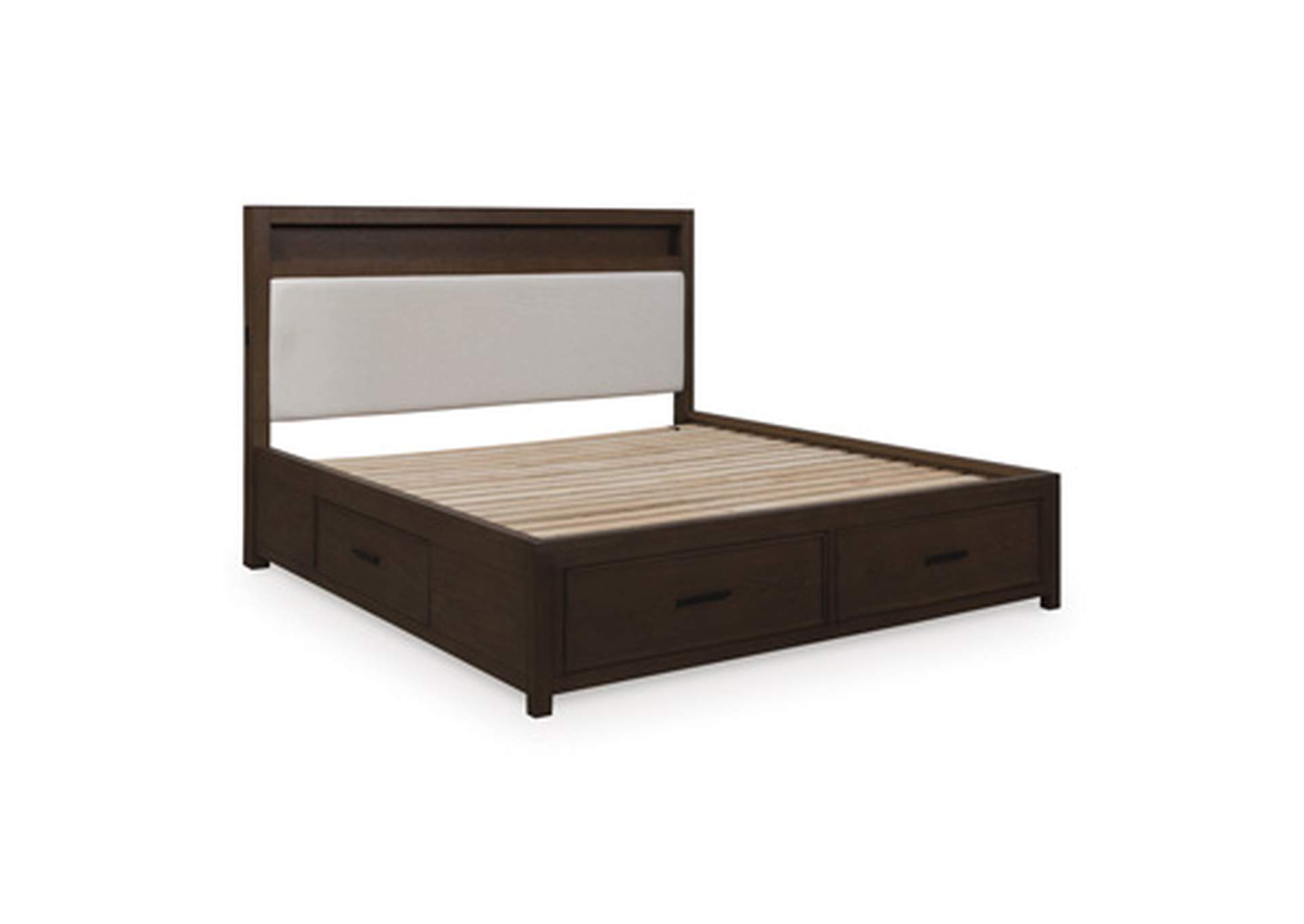 Ticanter Queen Bookcase Storage Bed, Dresser and Mirror image 3