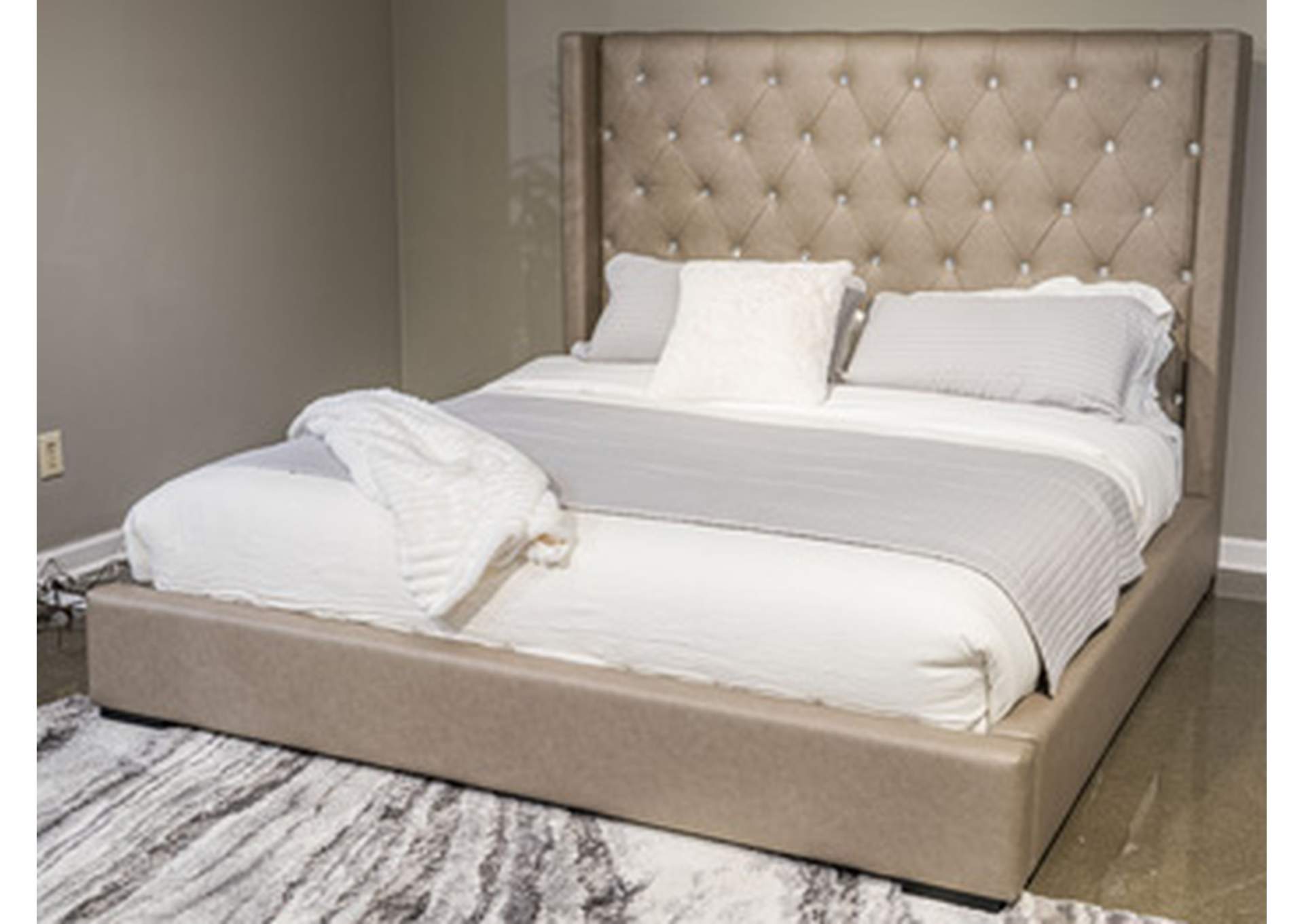 Brensley King Upholstered Storage Bed image 1