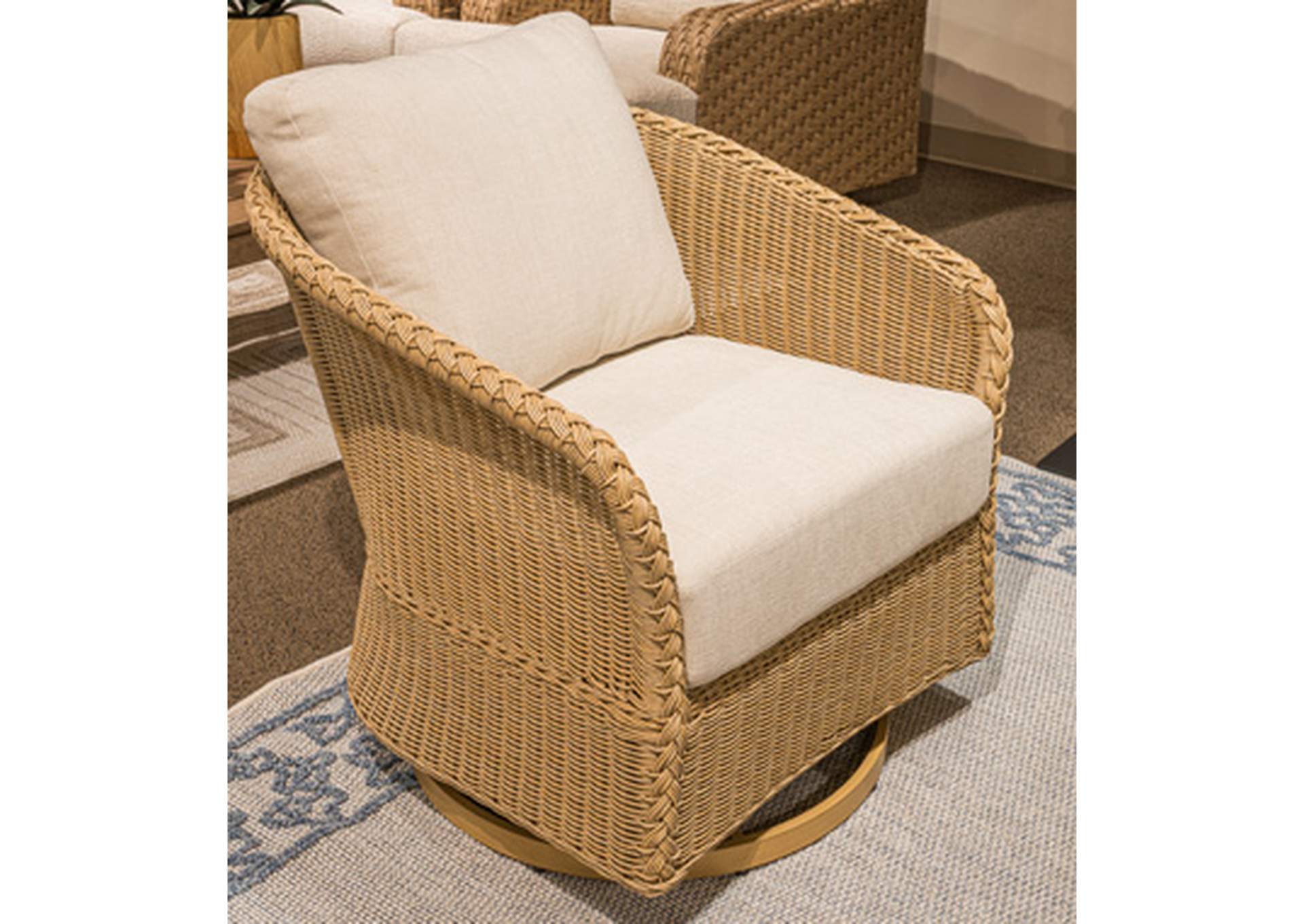Stewarts Point Outdoor Swivel Glider Chair with Cushion image 1