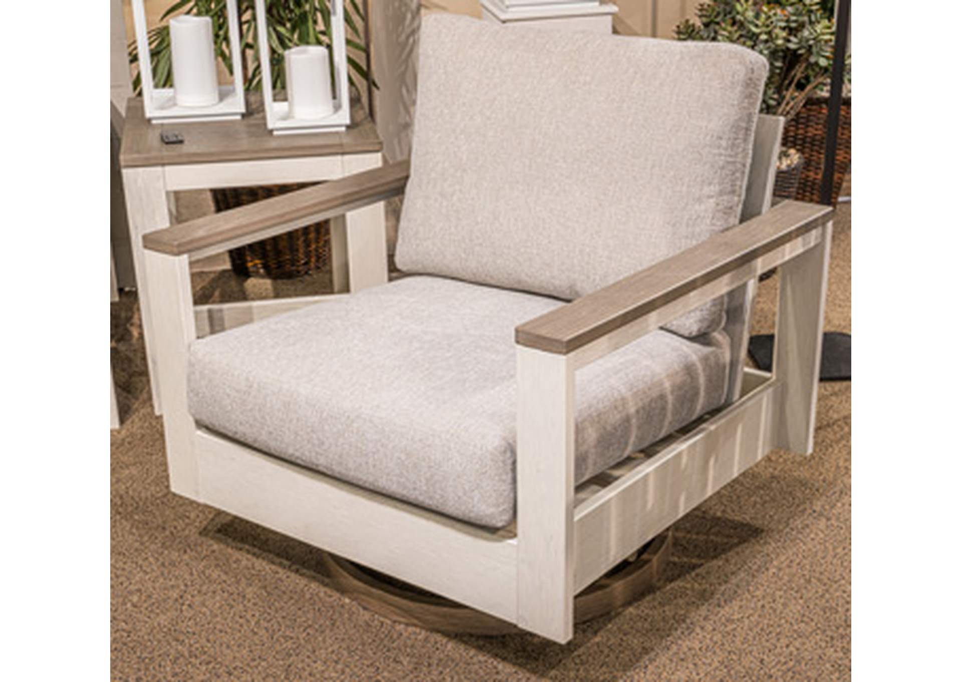 Vista Highlands Outdoor Swivel Lounge Chair with Cushion image 1