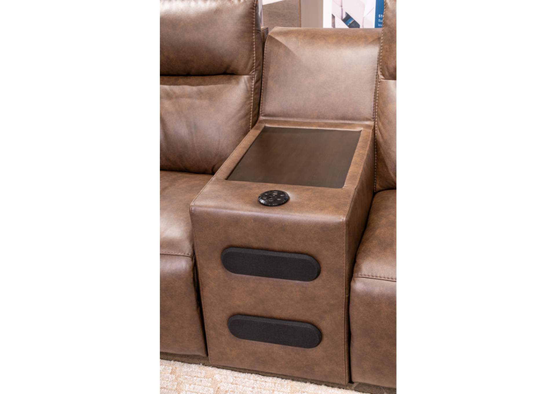 ModZ 6-Piece Power Reclining Sectional with Audio Console image 4