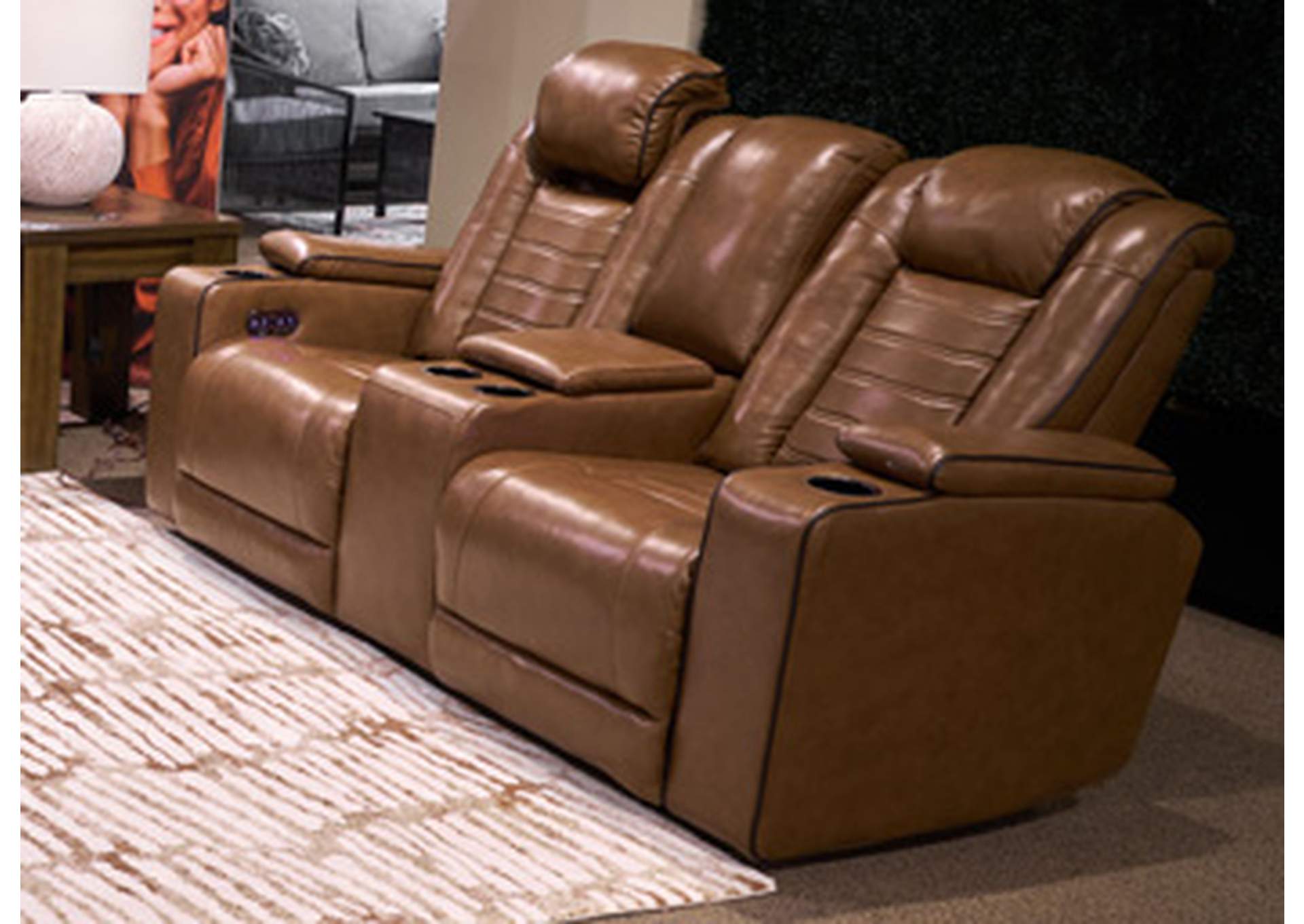 Gruaro Power Reclining Loveseat with Console image 1