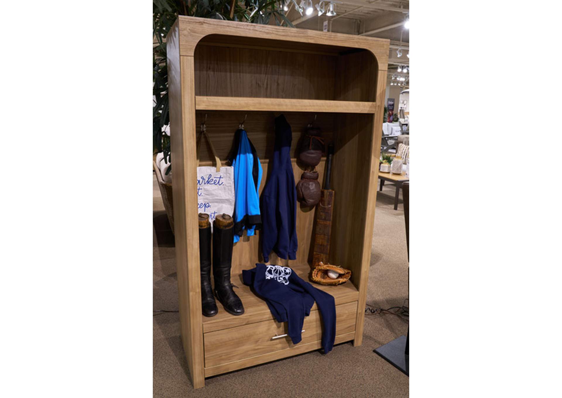 Dovander Hall Tree with Storage Bench image 1