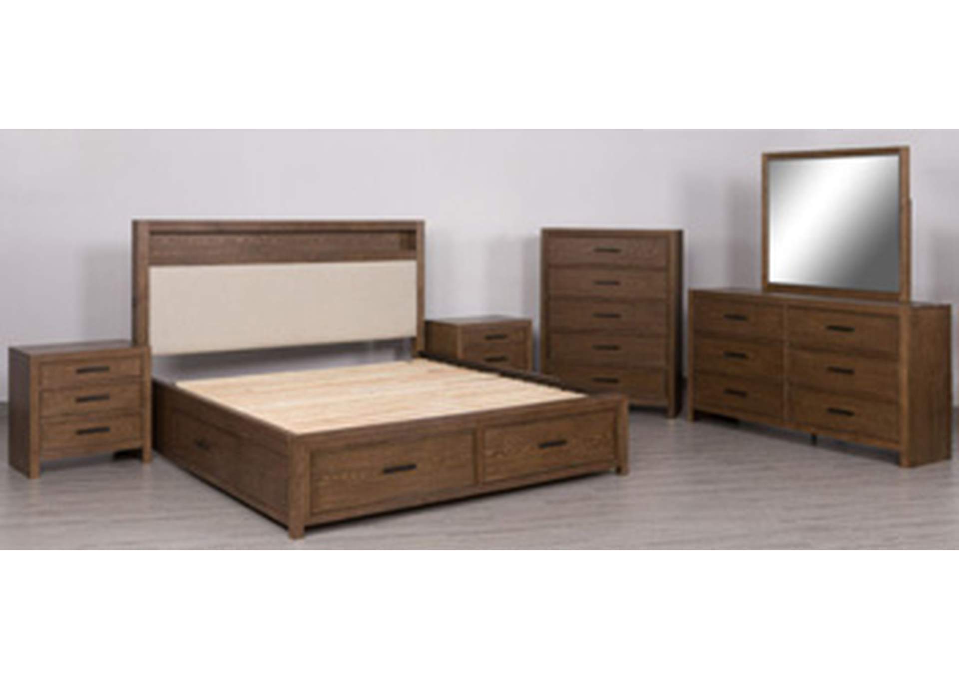 Ticanter Queen Bookcase Storage Bed image 1