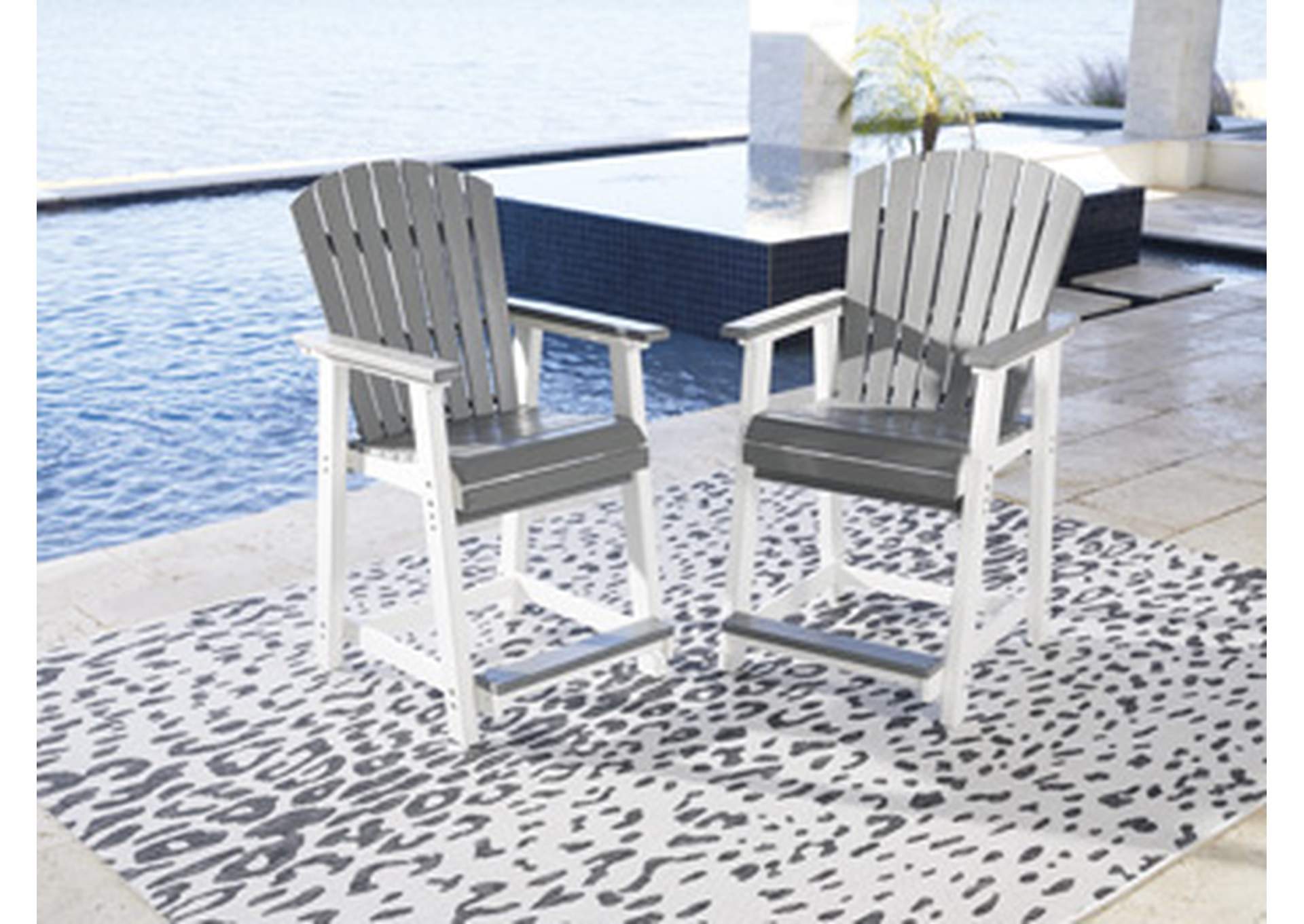 Transville Outdoor Counter Height Bar Stool (Set of 2) image 7