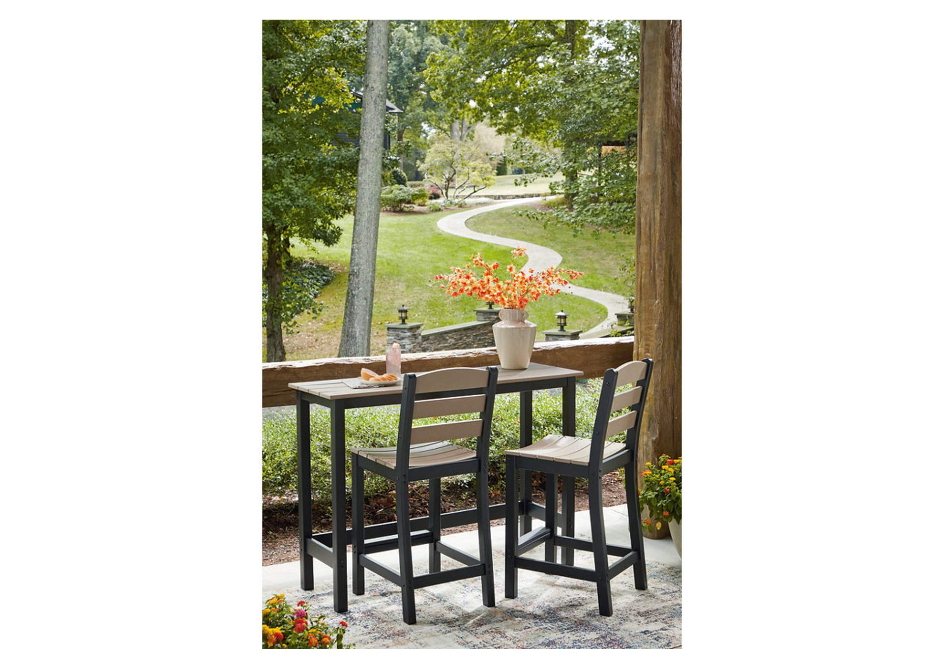 Shoreline Beach Outdoor Counter Table and 2 Barstools image 10