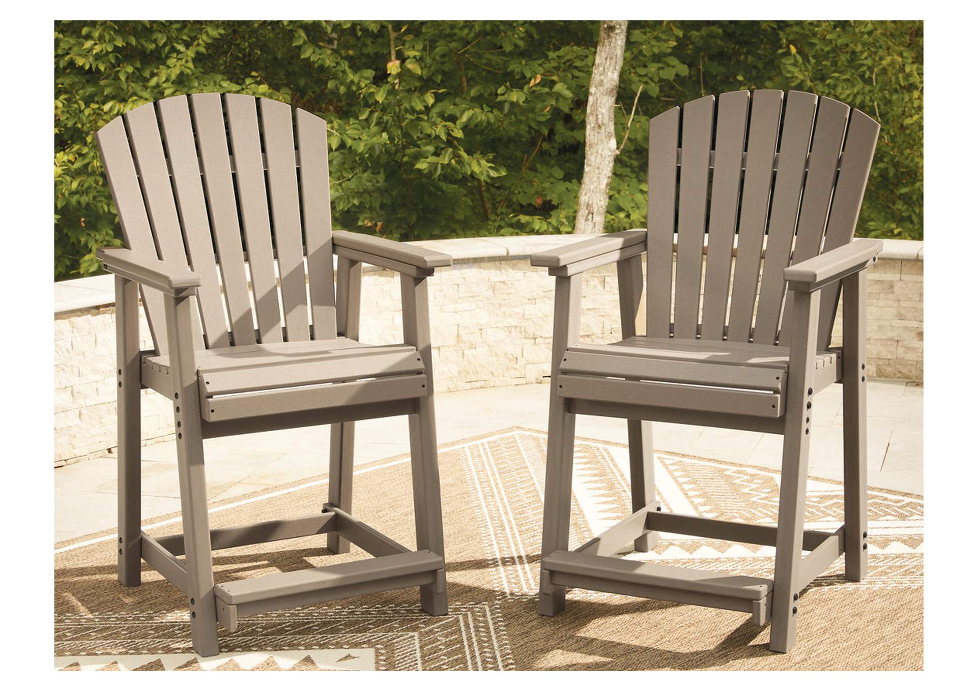 Seacliff Beach Outdoor Counter Height Bar Stool (Set of 2) image 2