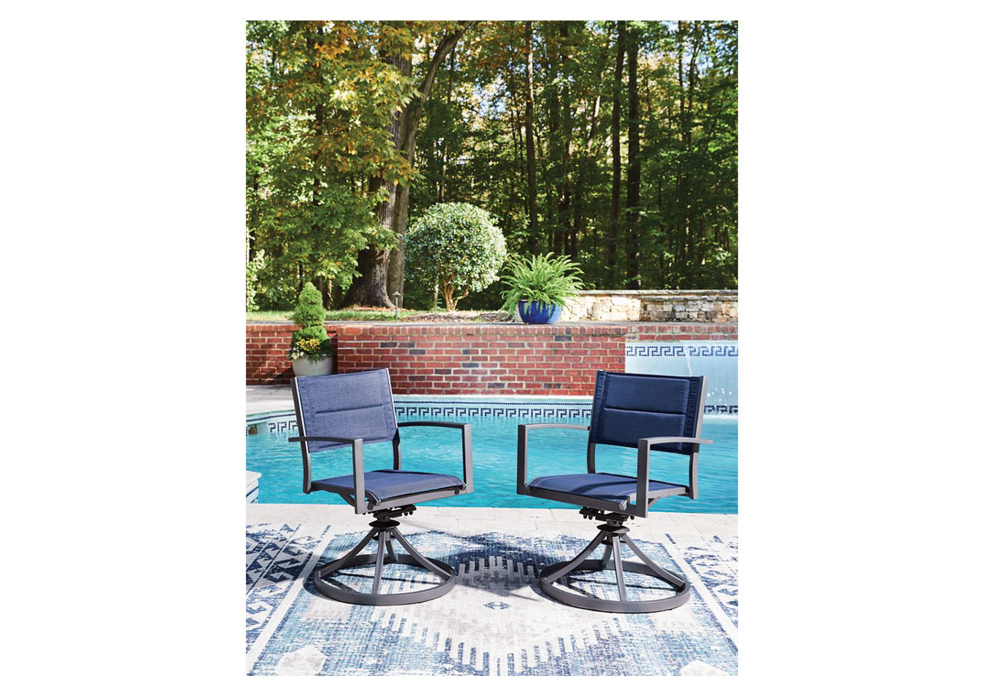 Rocky Creek Outdoor Sling Swivel Chair (Set of 2) image 2