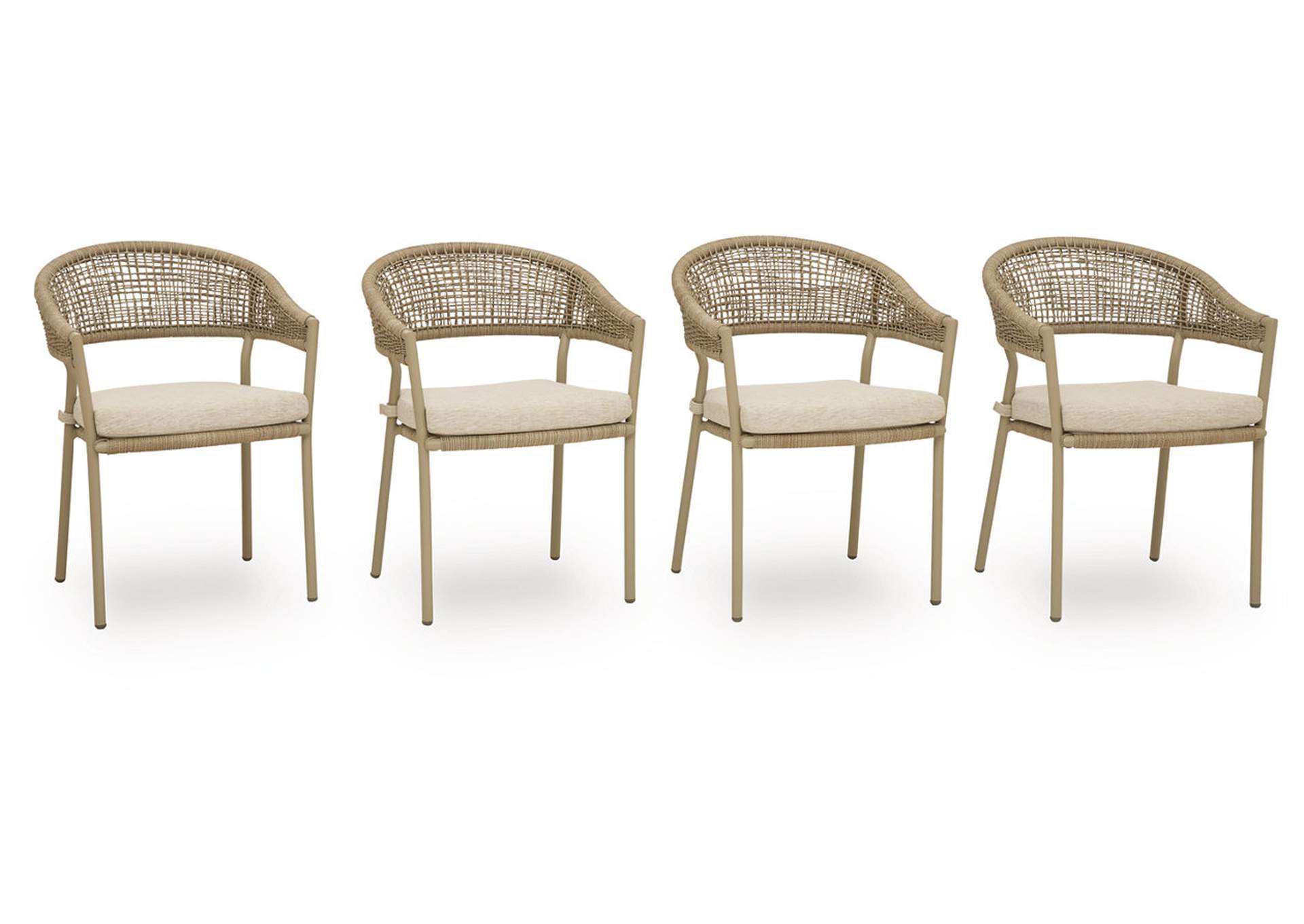 Orchard Beach Outdoor Arm Chair with Cushion (Set of 4) image 1