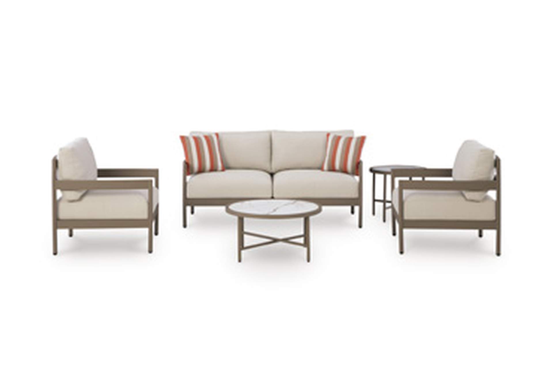 Bluff Trail Outdoor Love/Chairs/Tables Set (Set of 5) image 6