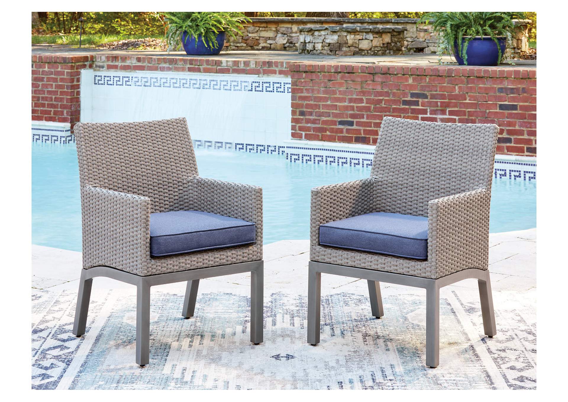 Half Moon Beach Outdoor Arm Chair with Cushion (Set of 2) image 2