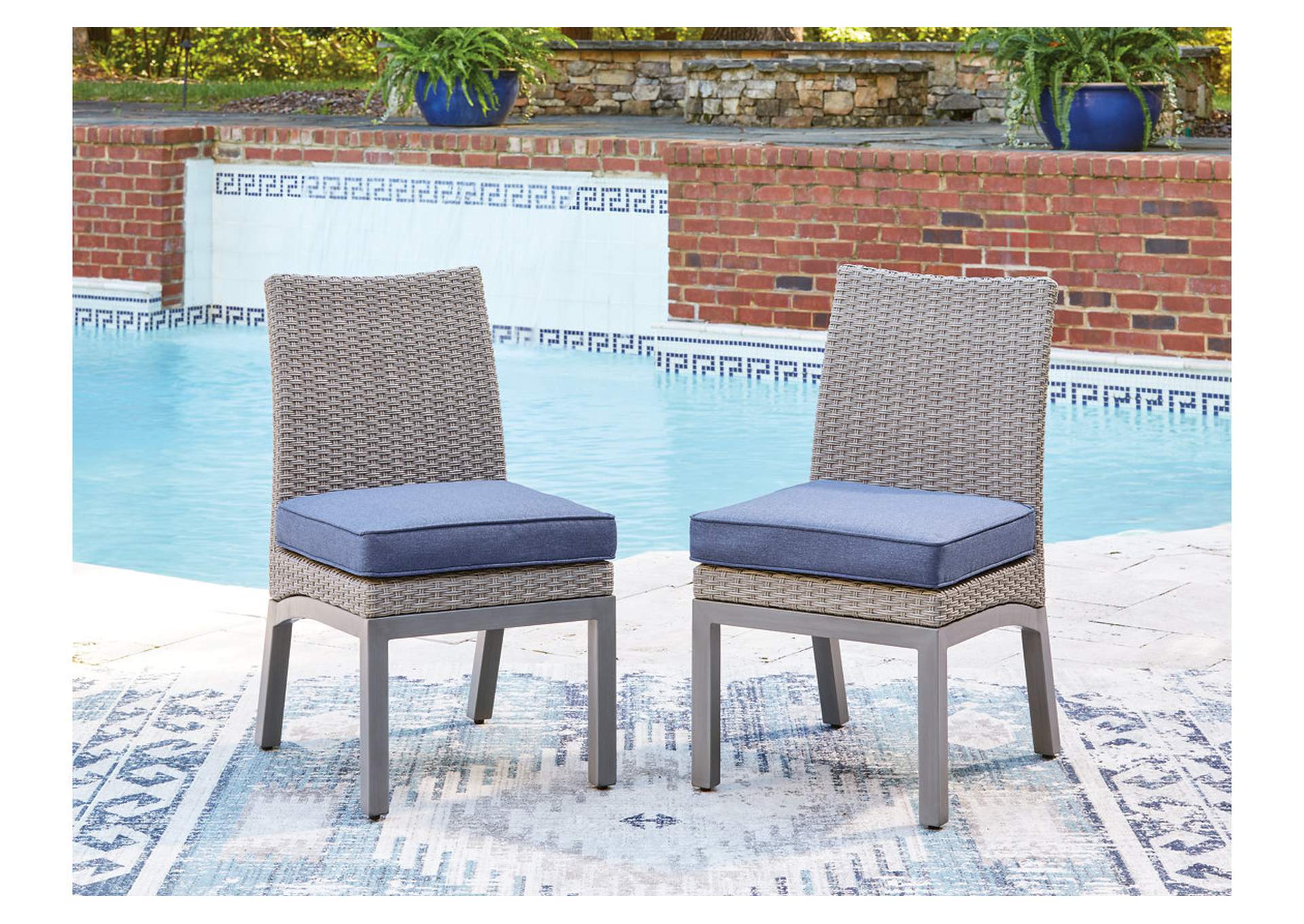 Half Moon Beach Outdoor Side Chair with Cushion (Set of 2) image 2
