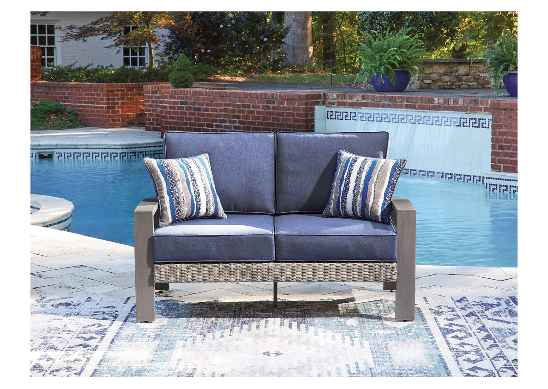 Half Moon Beach Outdoor Loveseat with Cushion image 3