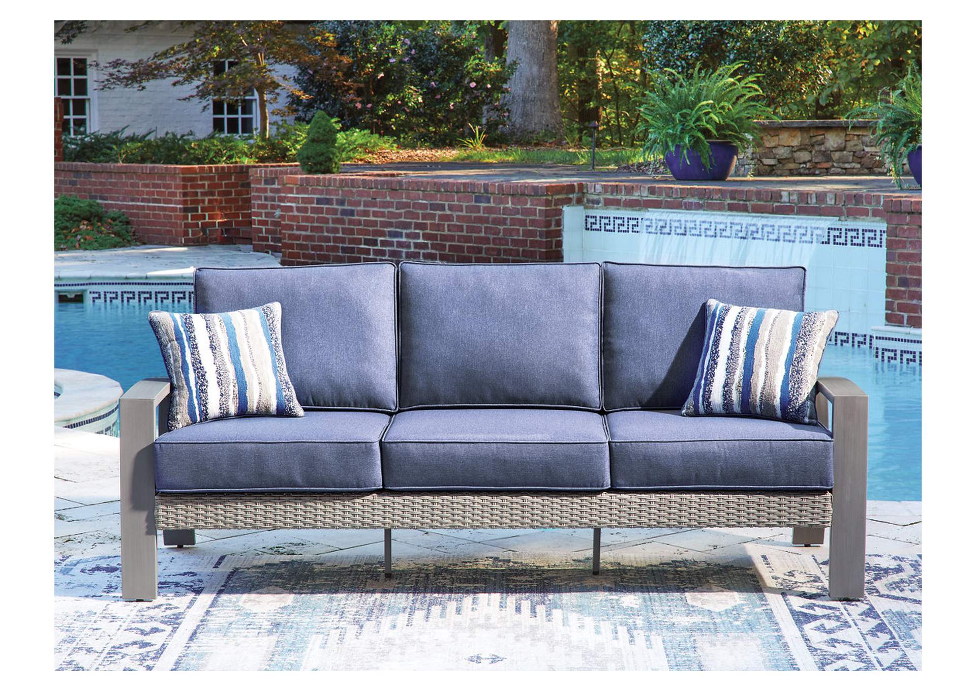 Half Moon Beach Outdoor Sofa with Cushion image 3