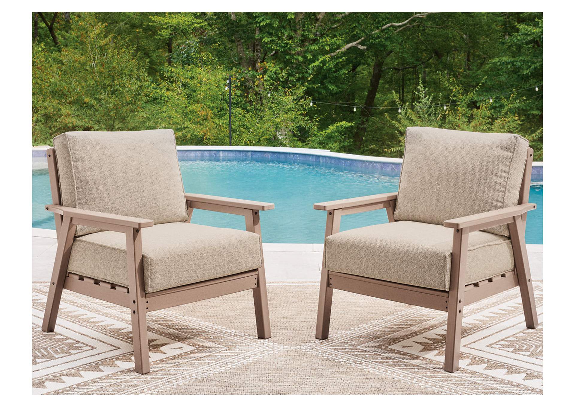 Grover Beach Outdoor Lounge Chair with Cushion (Set of 2) image 2