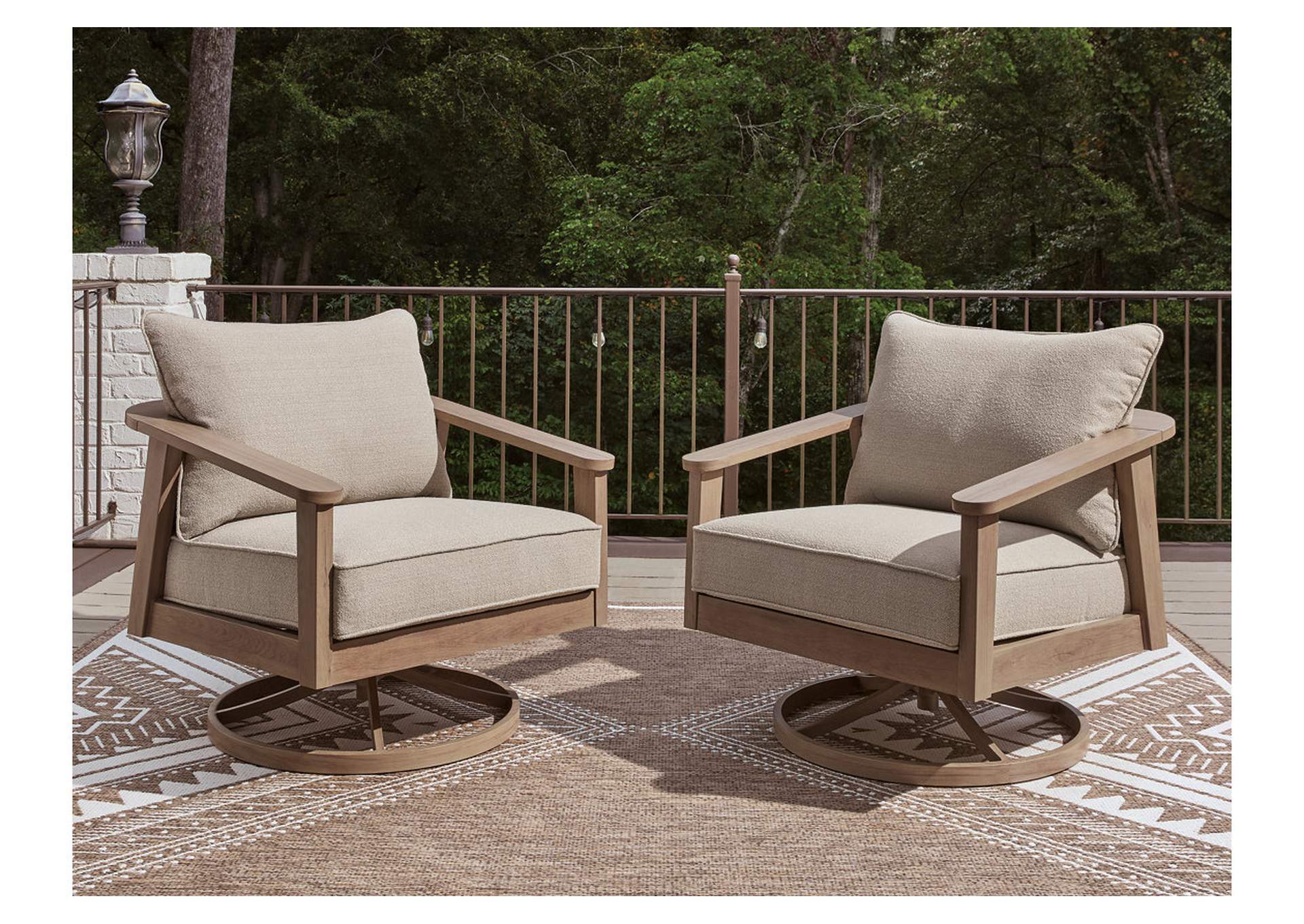 Harmony Headlands Outdoor Swivel Lounge with Cushion image 2
