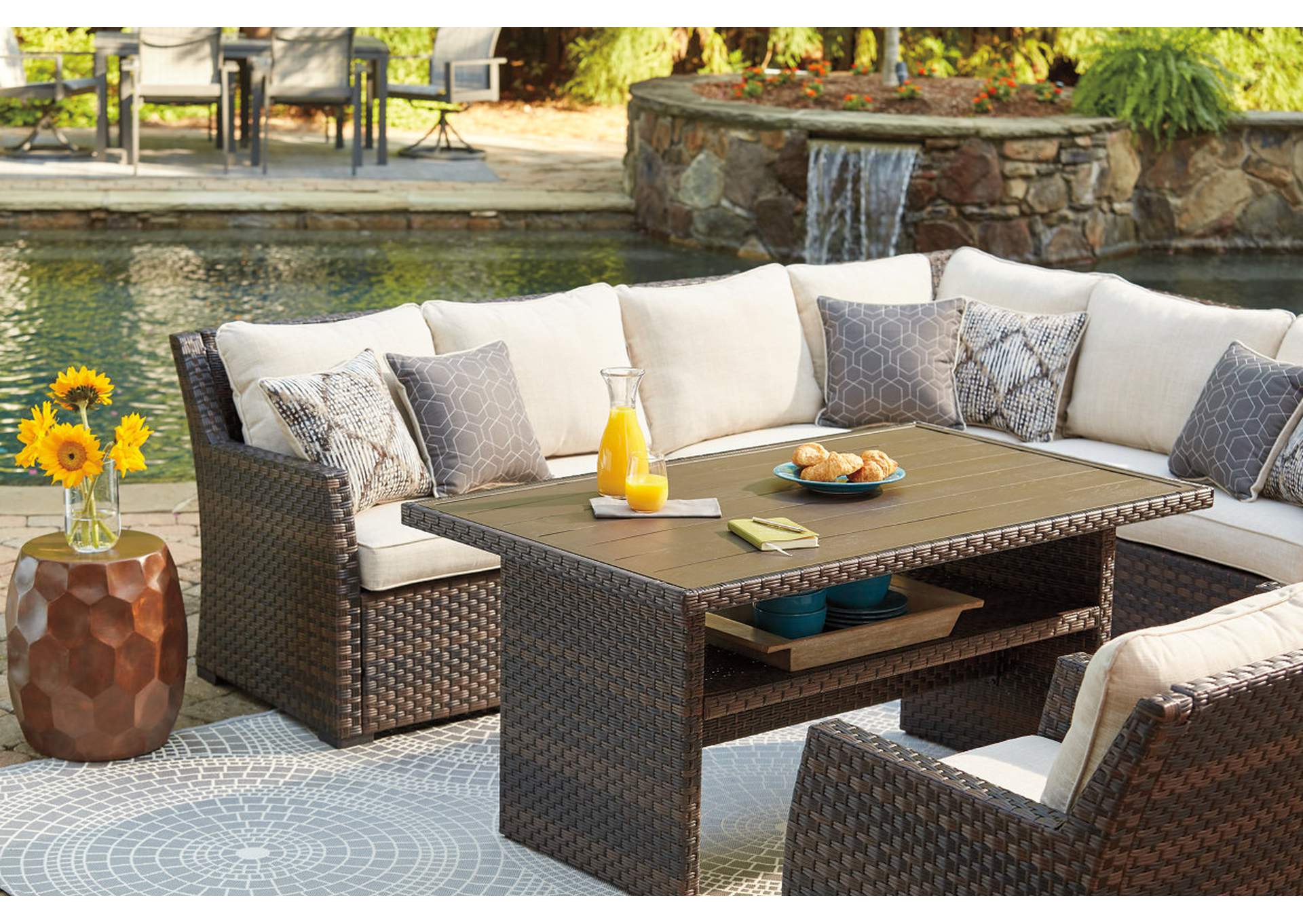 Easy Isle 3Piece Sofa Sectional/Chair with Cushion