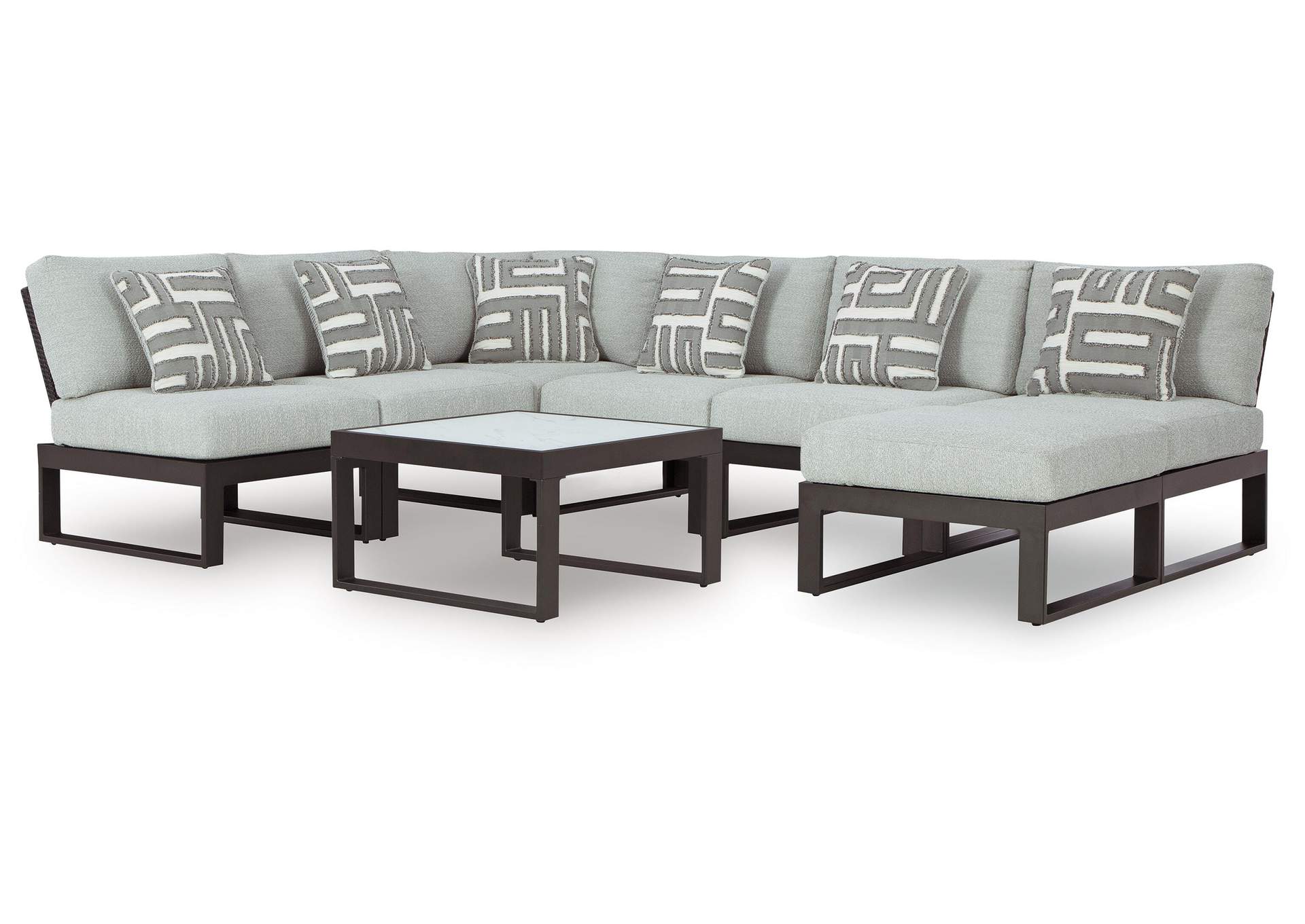 Beachloft 8-Piece Sectional with Ottoman and Coffee Table image 1