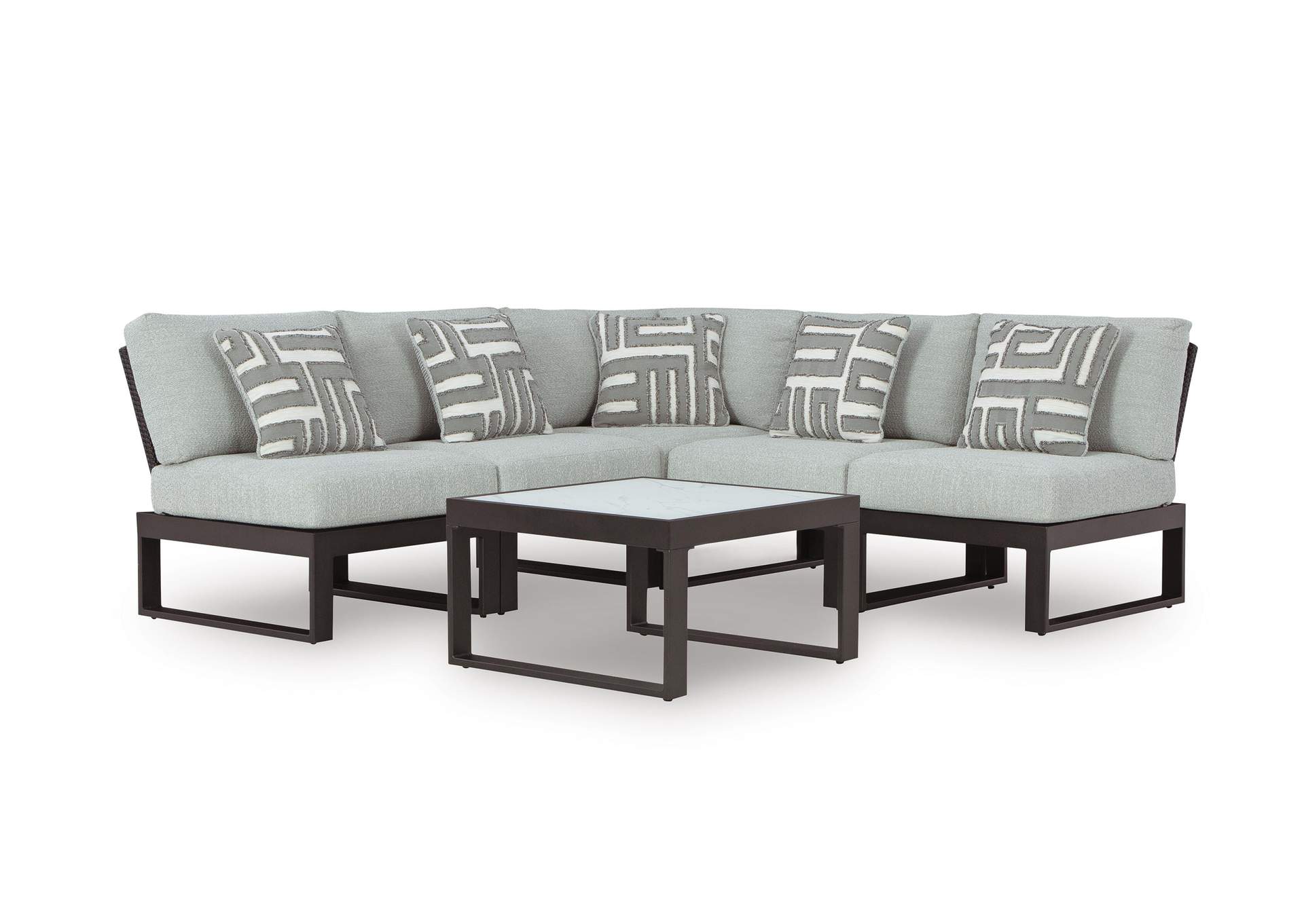 Beachloft 5-Piece Outdoor Sectional with Coffee Table image 1