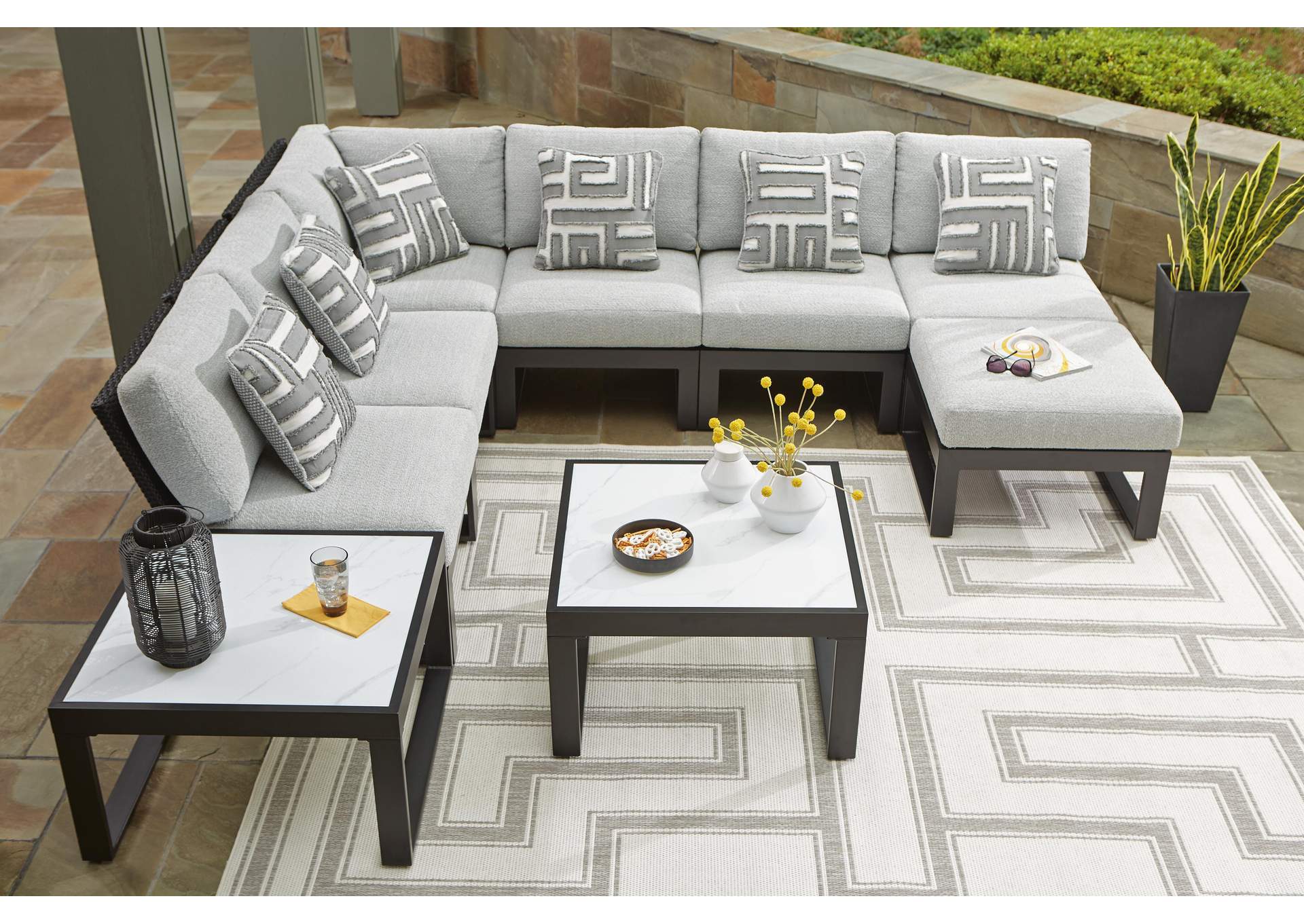 Beachloft 8-Piece Sectional with Ottoman and Coffee Table image 6