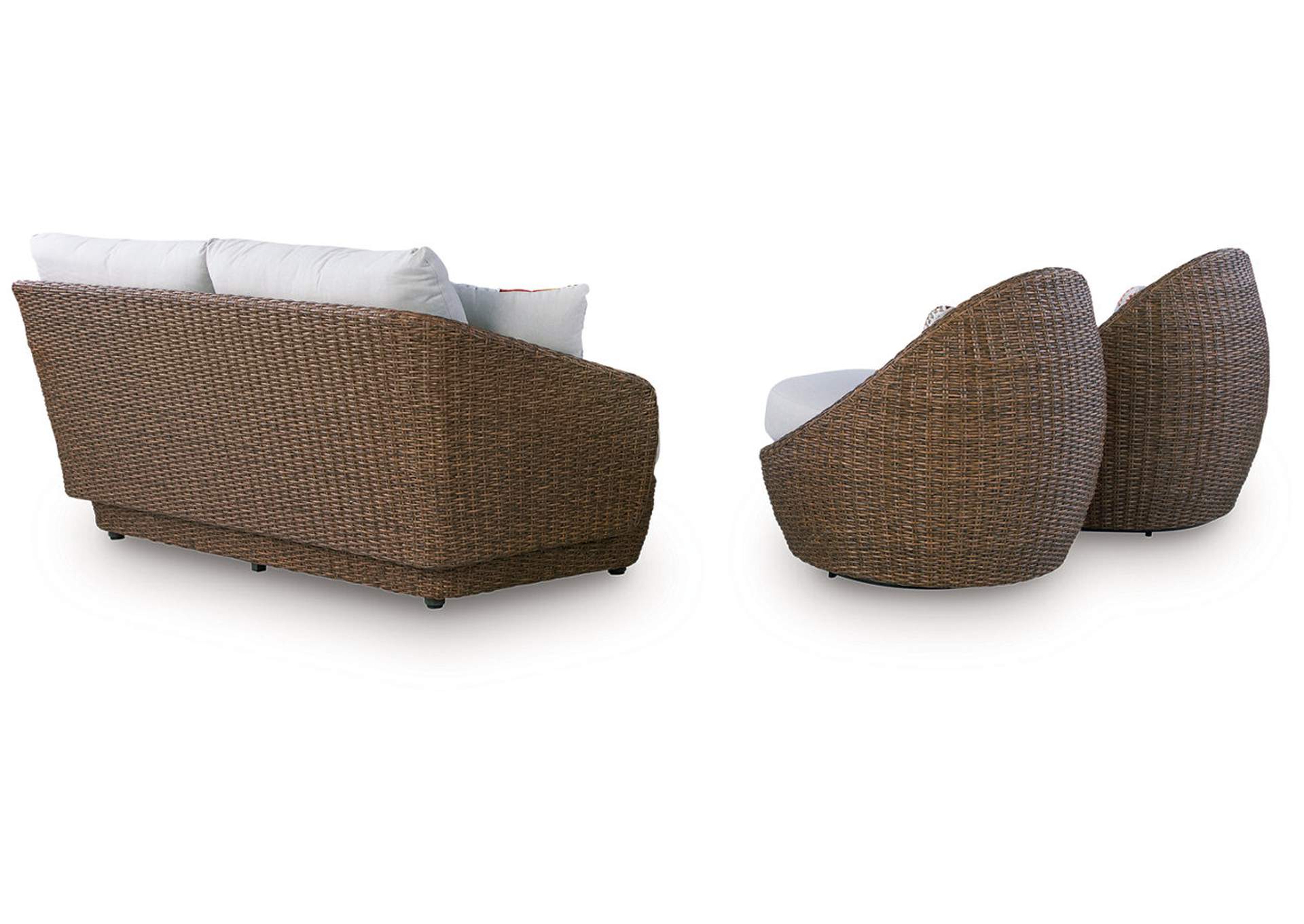 Double Point Outdoor Loveseat/2 Swivel Chairs (Set of 3) image 4