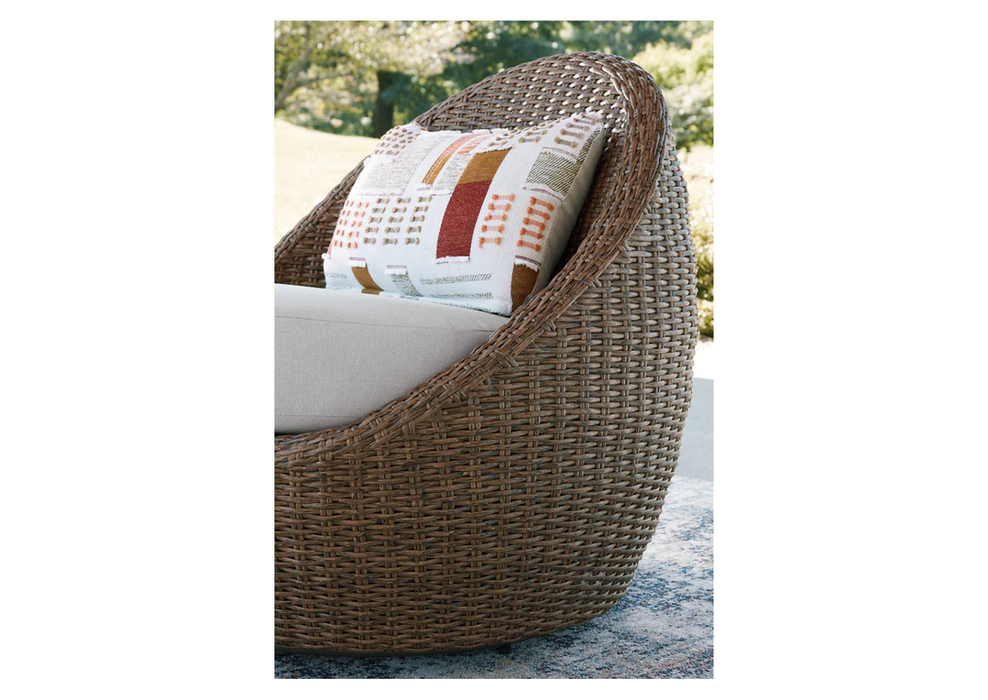 Double Point Outdoor Loveseat/2 Swivel Chairs (Set of 3) image 5