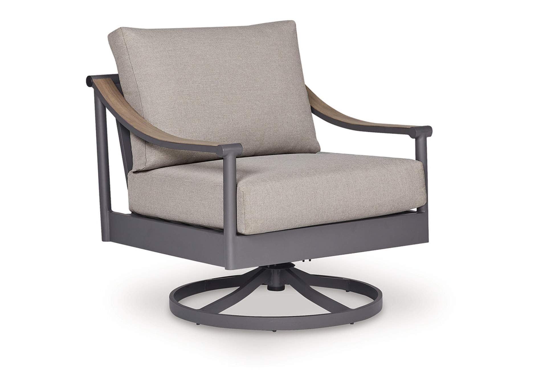 Ocean Beach Outdoor Swivel Lounge with Cushion image 1