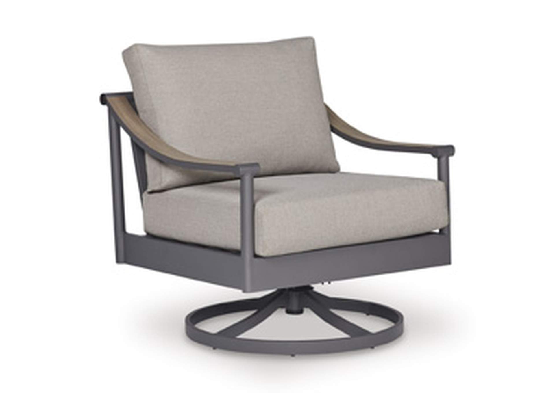 Ocean Beach Outdoor Swivel Lounge with Cushion image 6