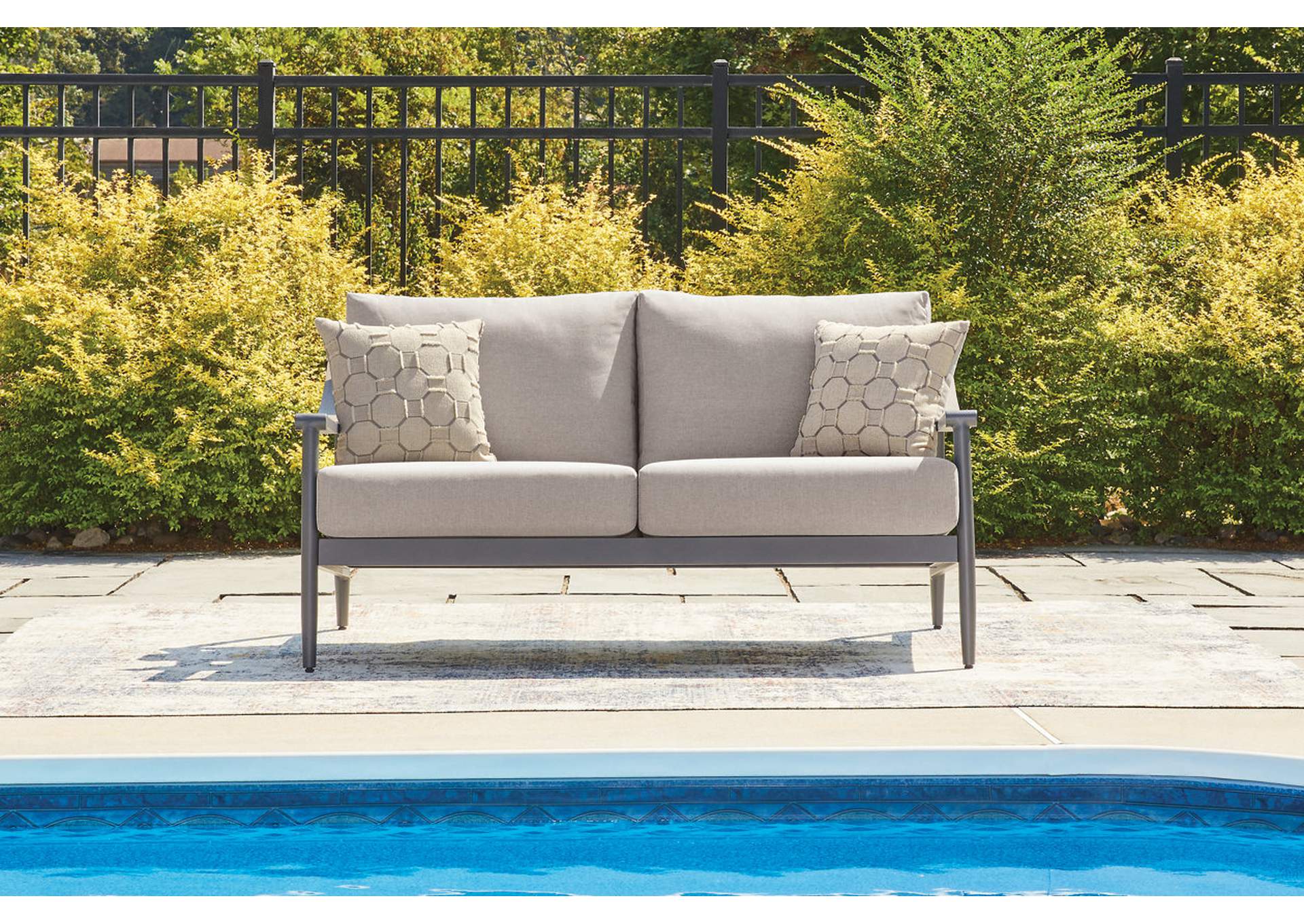 Ocean Beach Outdoor Loveseat with Cushion image 3