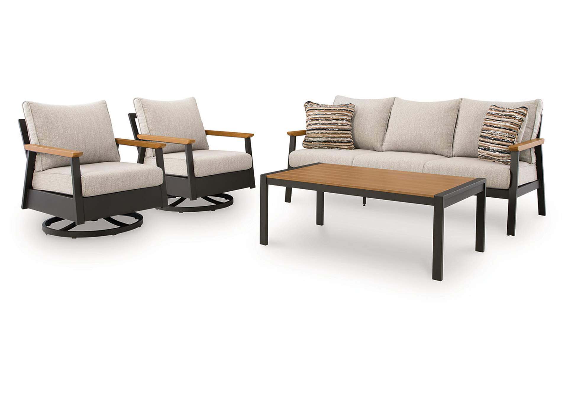 Carmel Highlands Outdoor Sofa/Chairs/Table (Set of 4) image 3