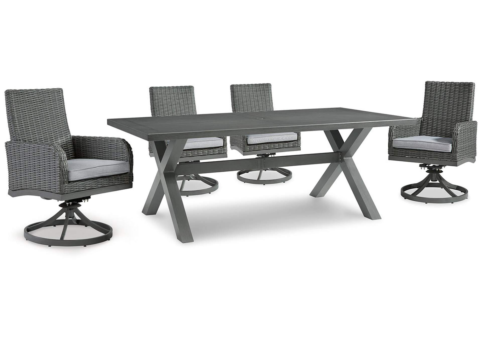 Elite Park Outdoor Dining Table and 4 Chairs on Sale Discount Ashley