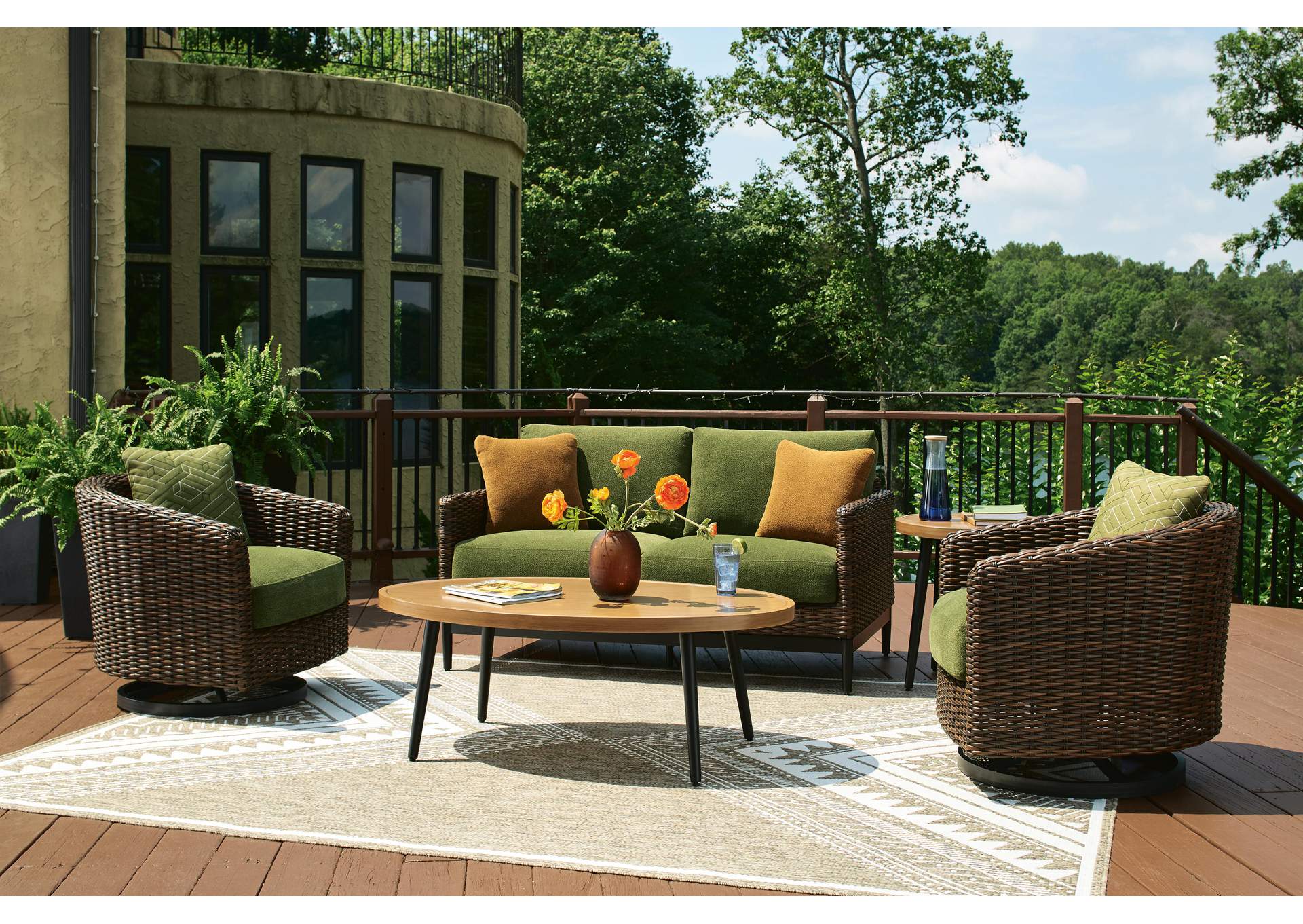 Horizon Hall Outdoor Loveseat with Cushion image 16