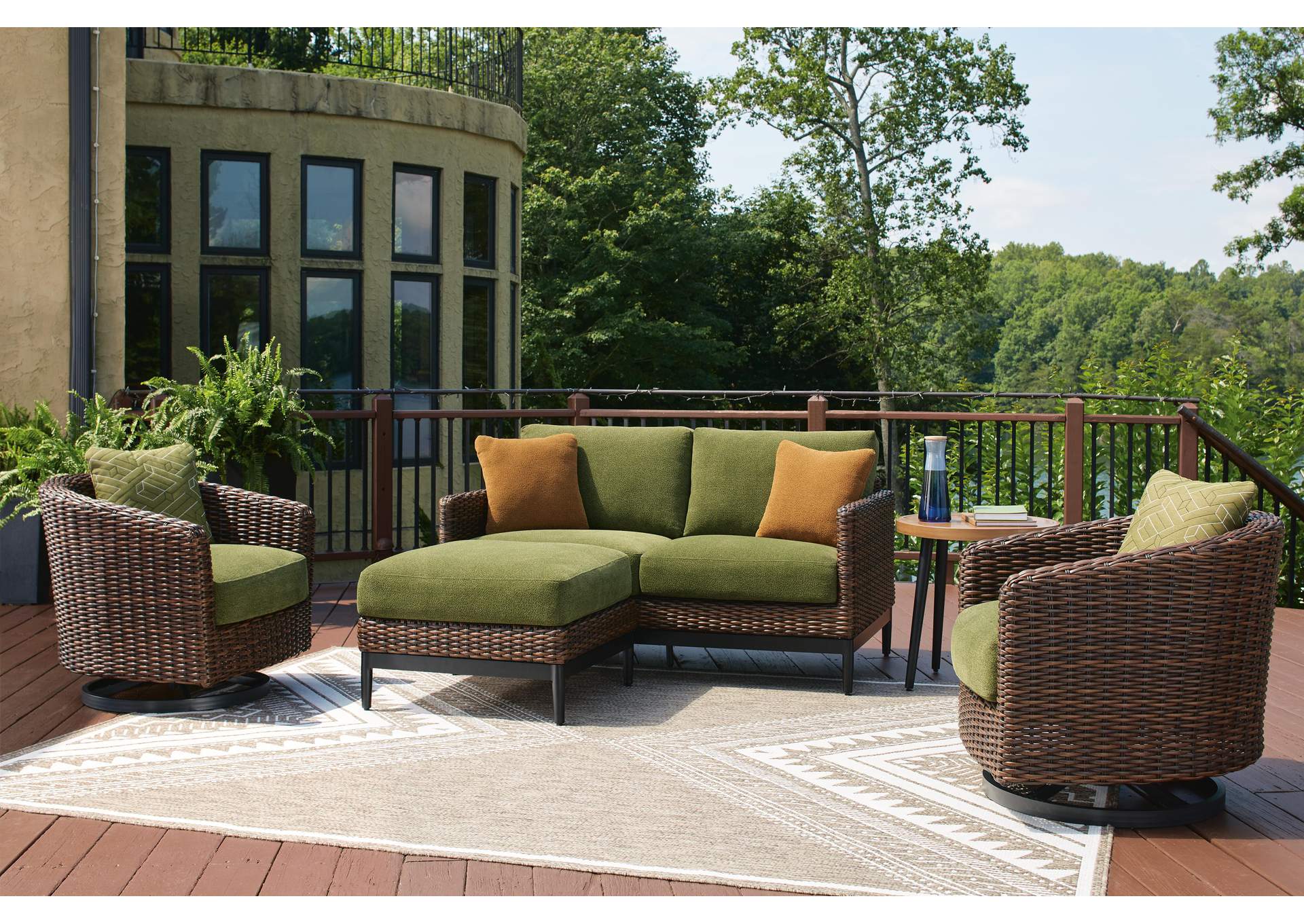Horizon Hall Outdoor Ottoman with Cushion image 7