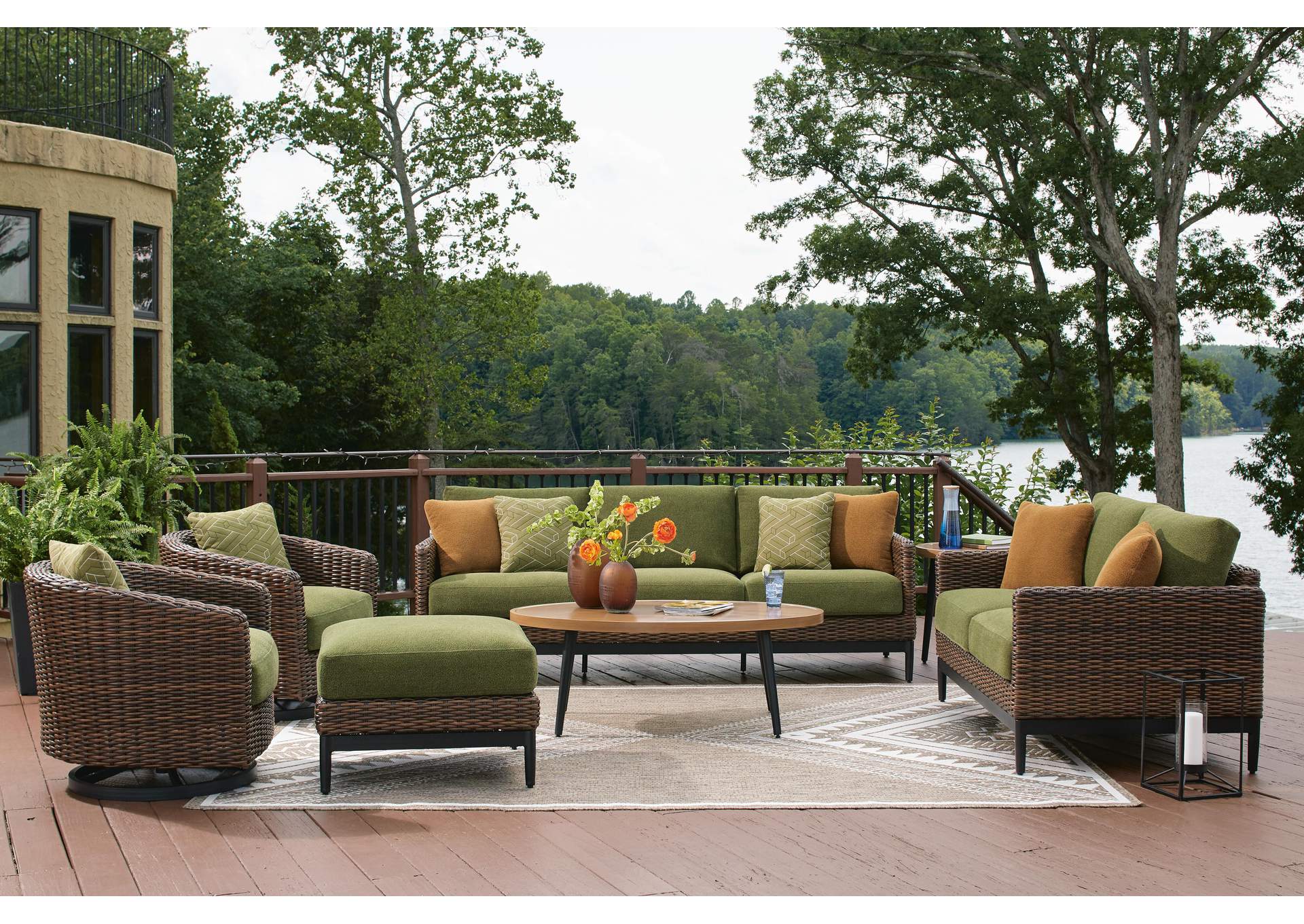 Horizon Hall Outdoor Ottoman with Cushion image 7