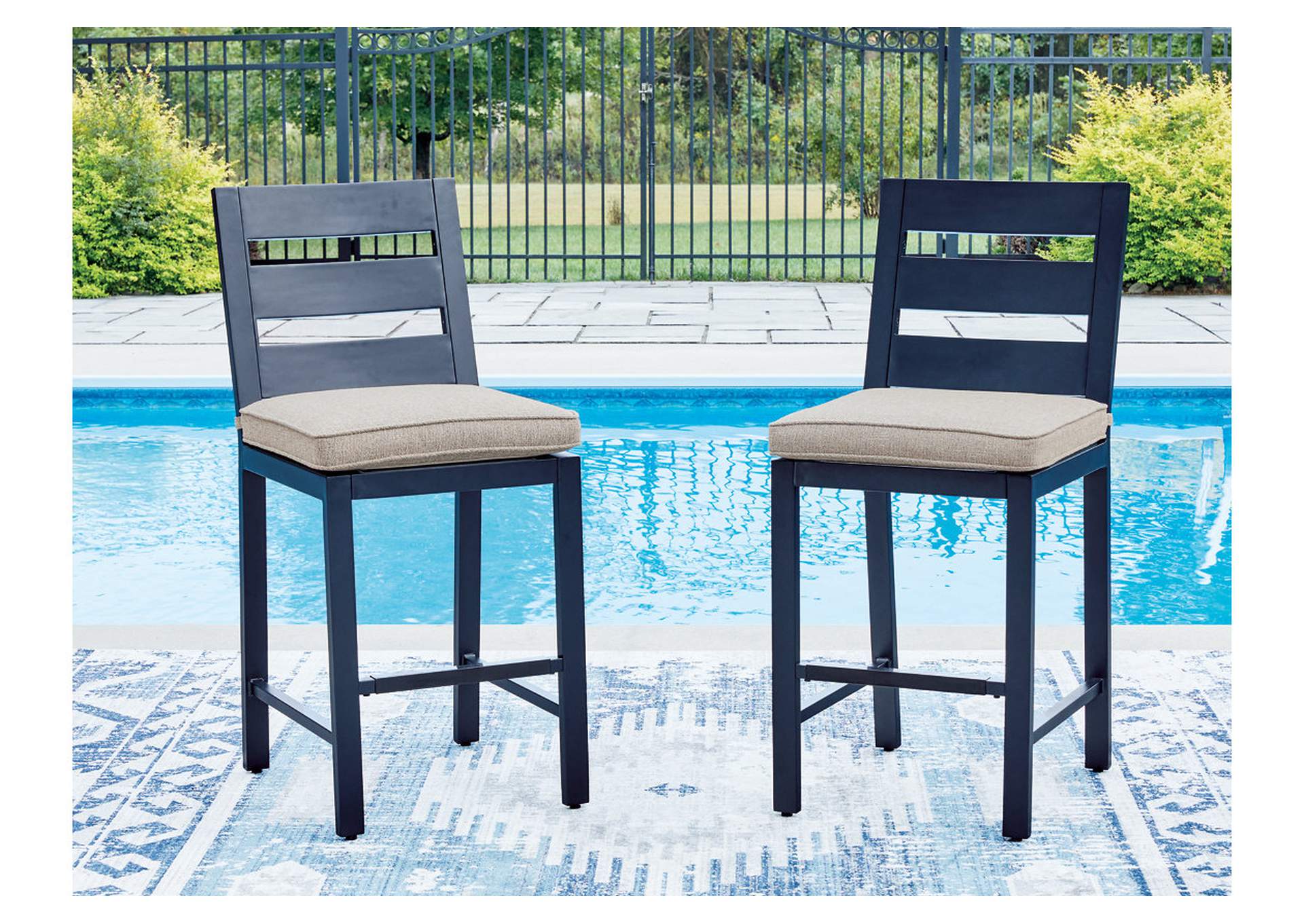 East Beach Outdoor Counter Height Bar Stool (Set of 2) image 2
