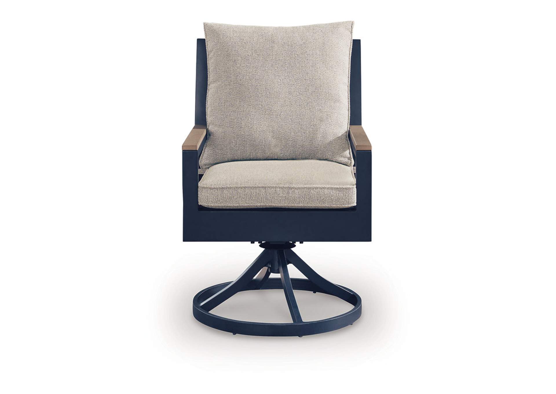 East Beach Outdoor Swivel Chair with Cushion (Set of 2) image 4