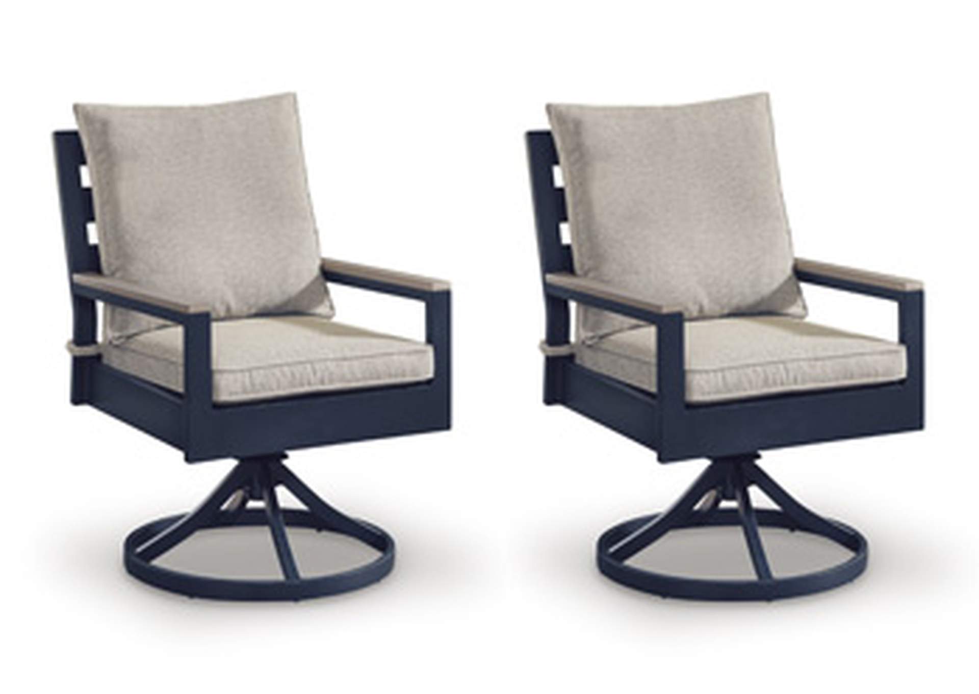 East Beach Outdoor Swivel Chair with Cushion (Set of 2) image 7