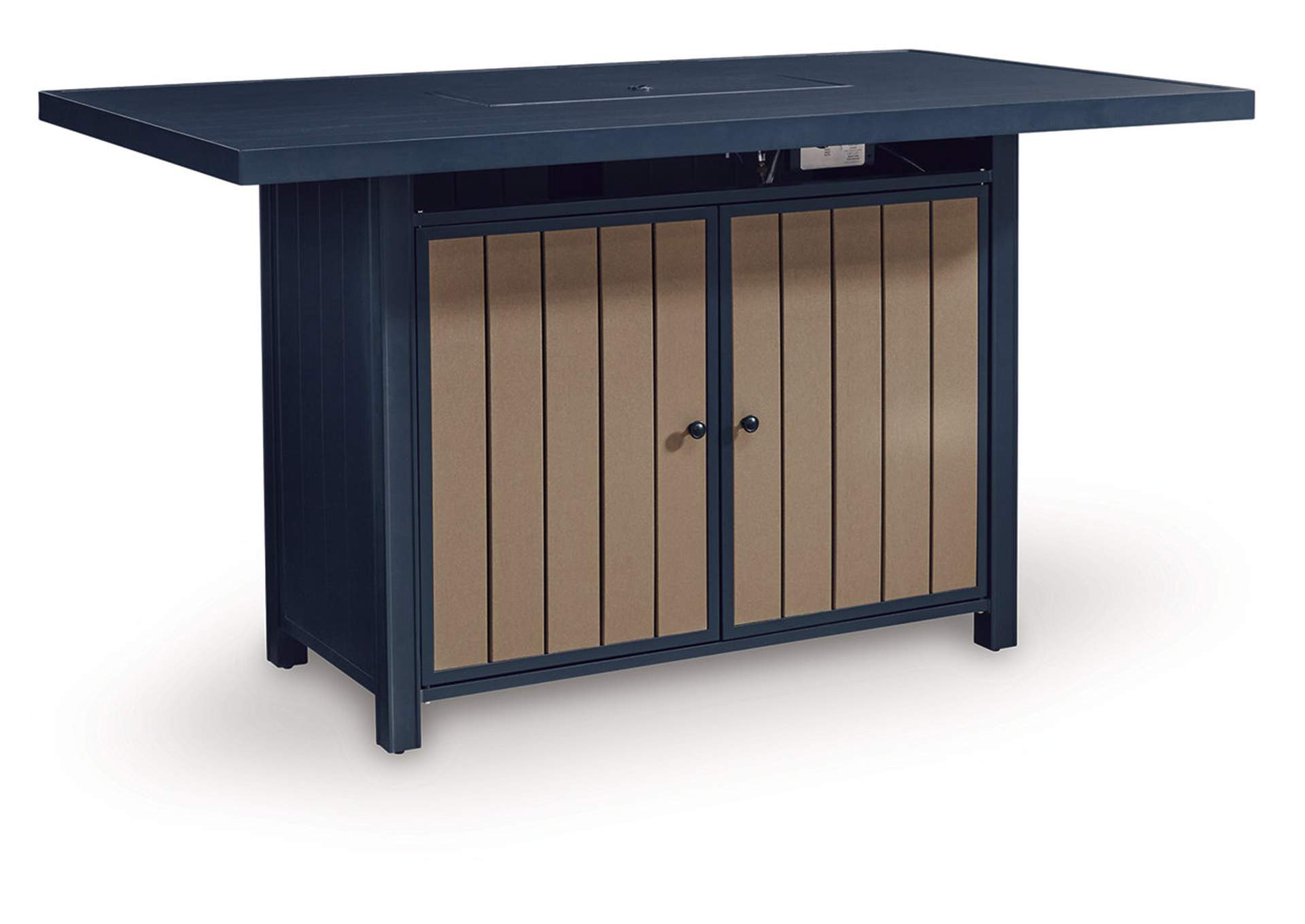 East Beach Outdoor Bar Table with Fire Pit image 1