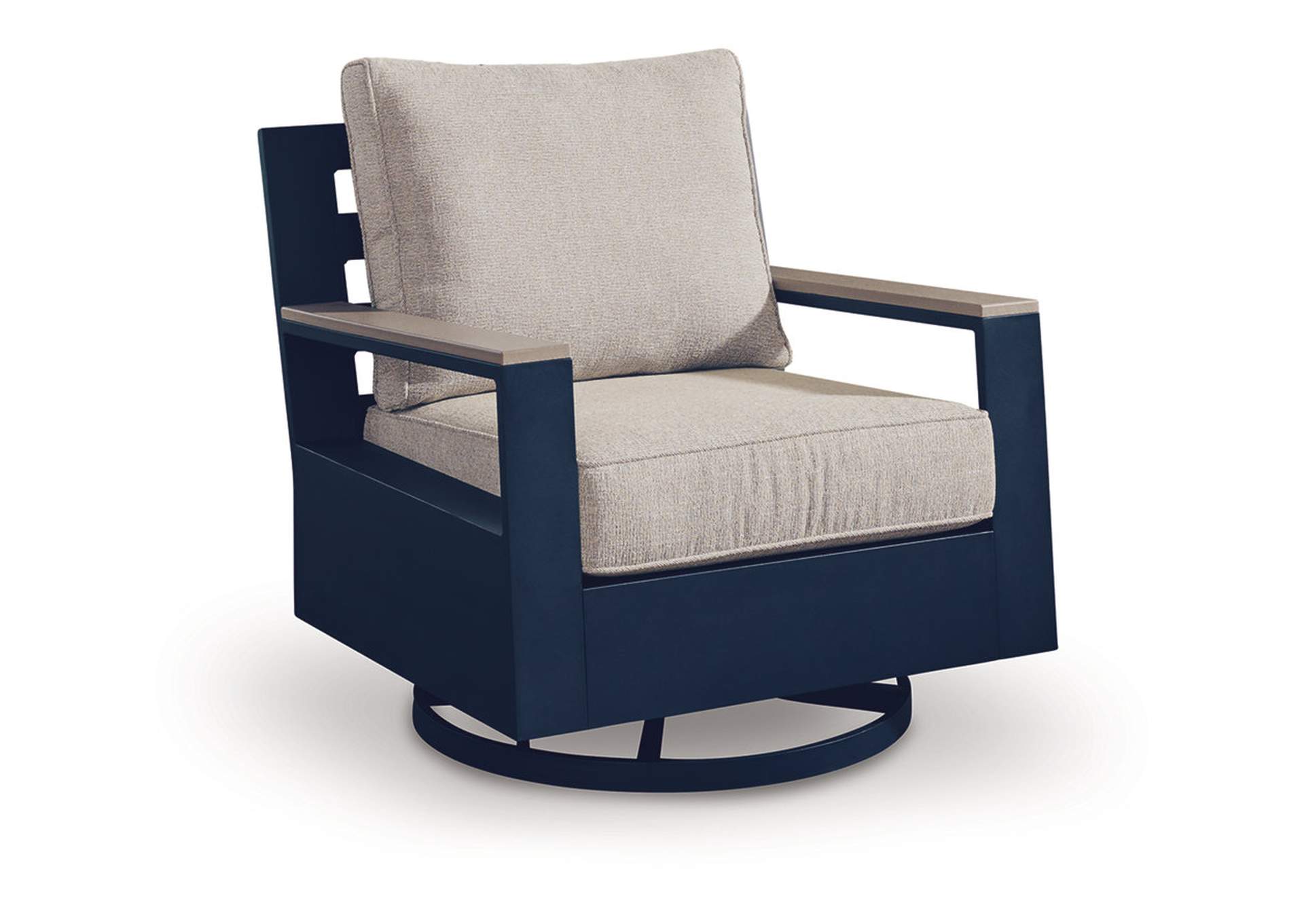 East Beach Outdoor Swivel Glider Chair with Cushion image 1