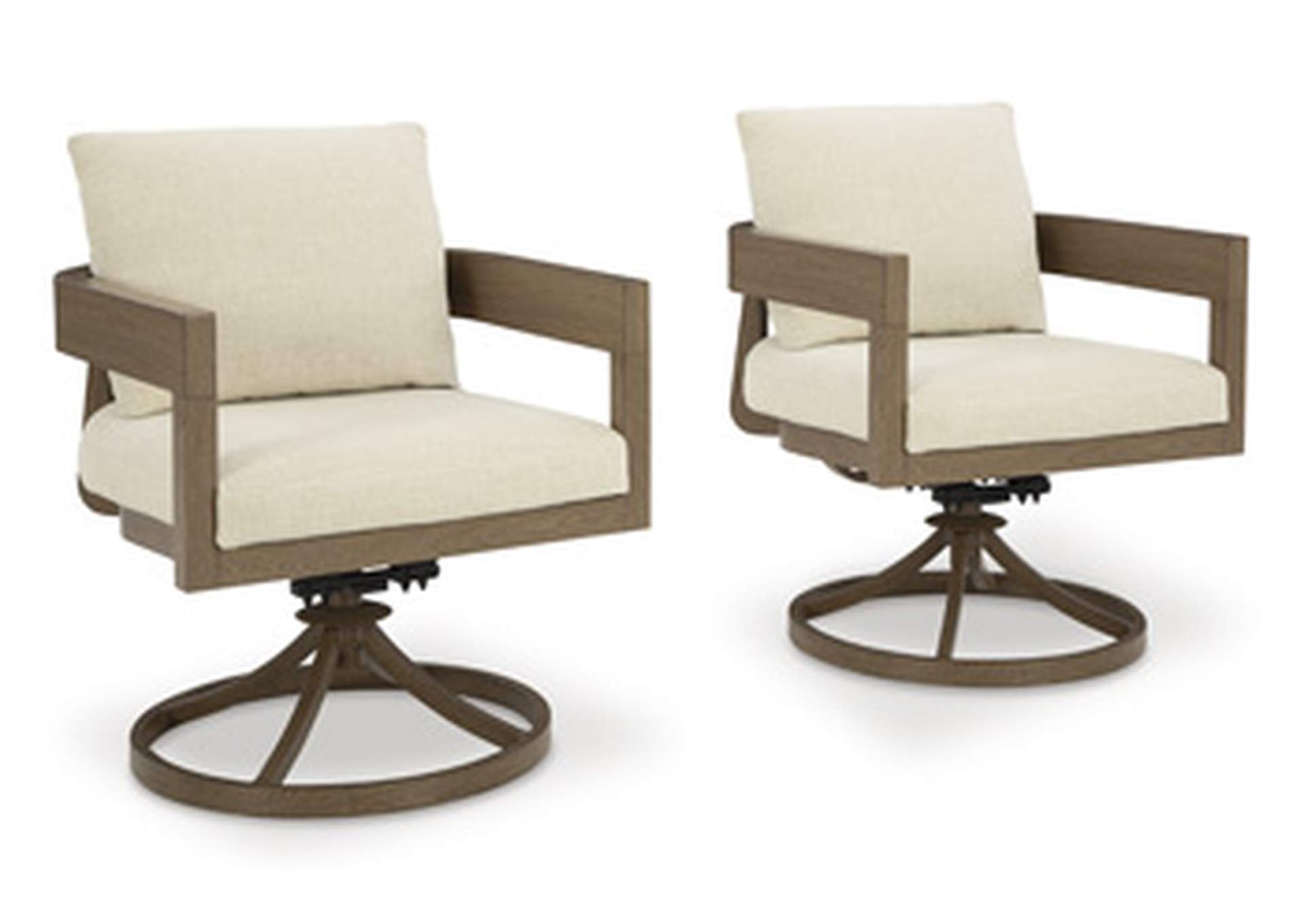 Serene Bay Outdoor Swivel Dining Chair with Cushion (Set of 2) image 13