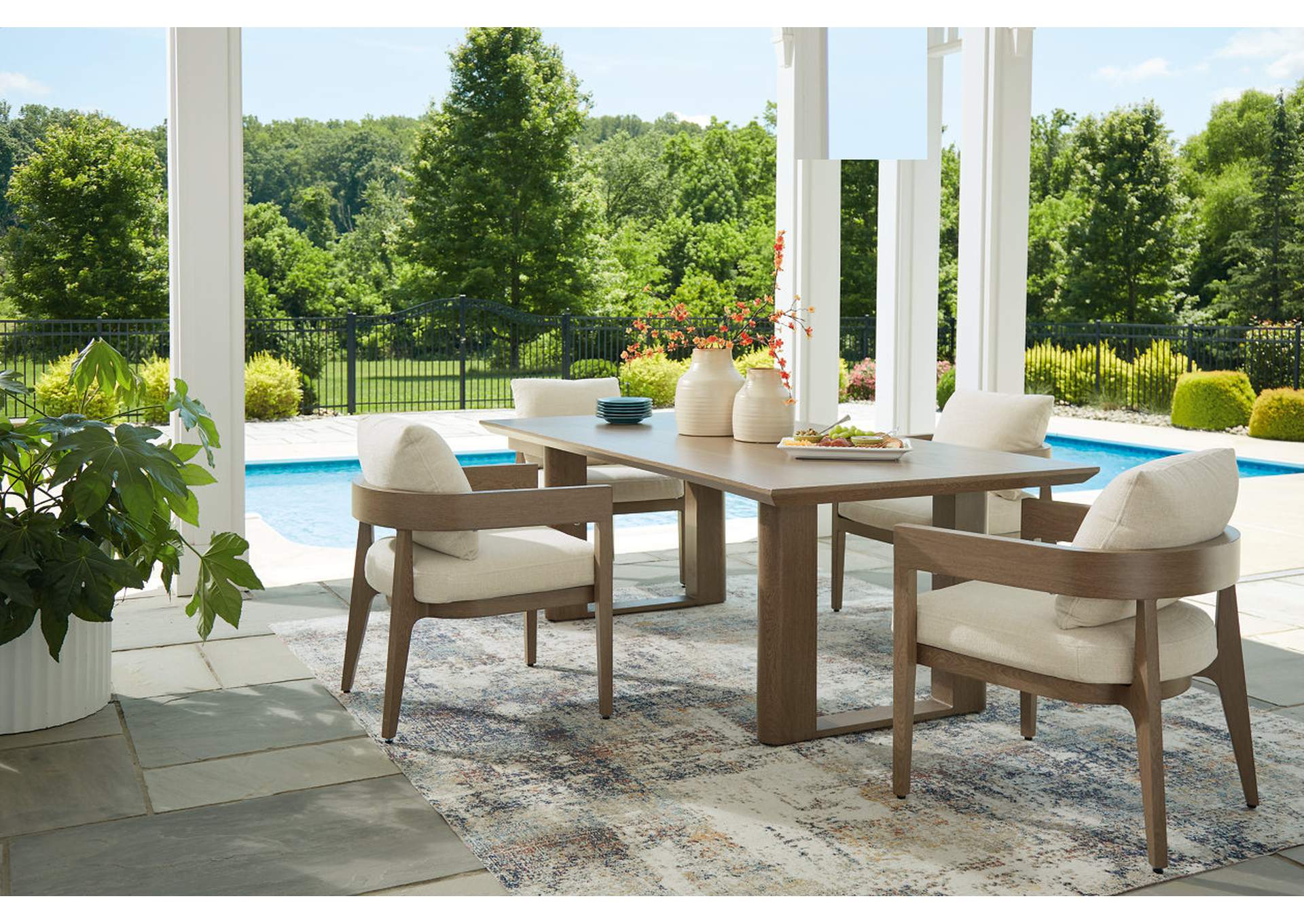 Serene Bay Outdoor Dining Arm Chair with Cushion (Set of 2) image 10