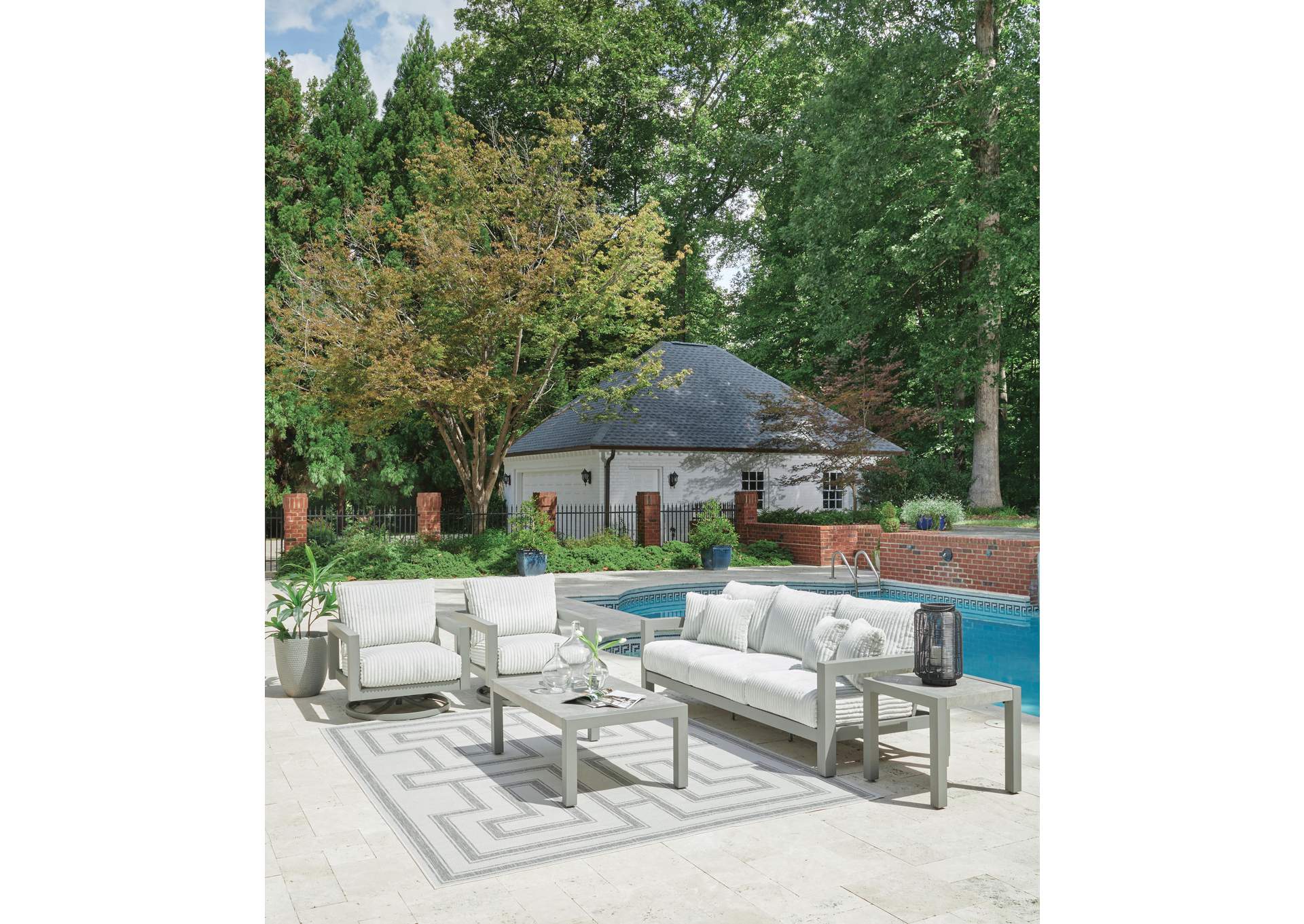 Hurley Park Outdoor Sofa, 2 Lounge Chairs and Coffee Table image 10