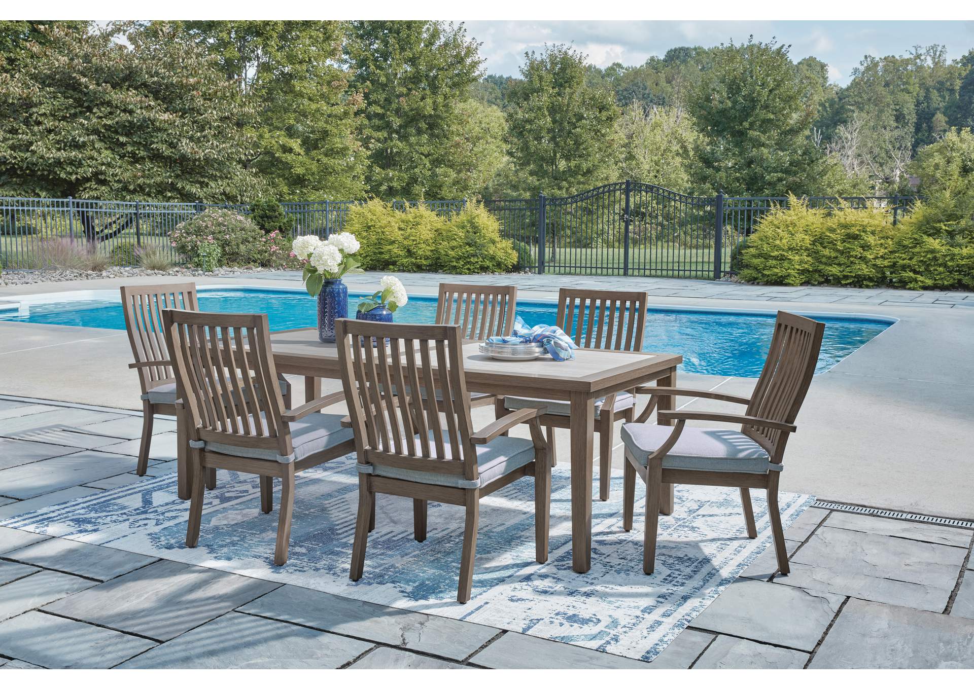 Rainier Ranch Outdoor Arm Chair with Cushion (Set of 2) image 7